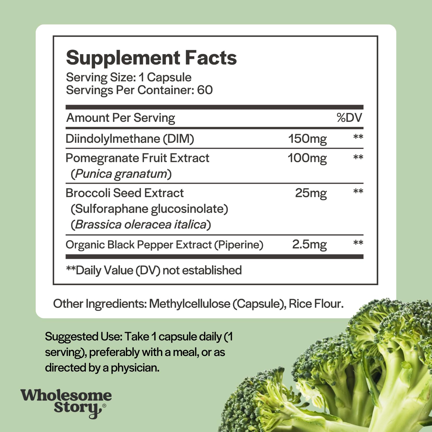 DIM Supplement Women | DIM SGS | Pomegranate, Broccoli and Black Pepper Blend | Estrogen & Hormone Balance for Women | Cell and Tissue Health | 60-Day Supply | Clean Label Project Certified Wholesome Story buy supplements canada