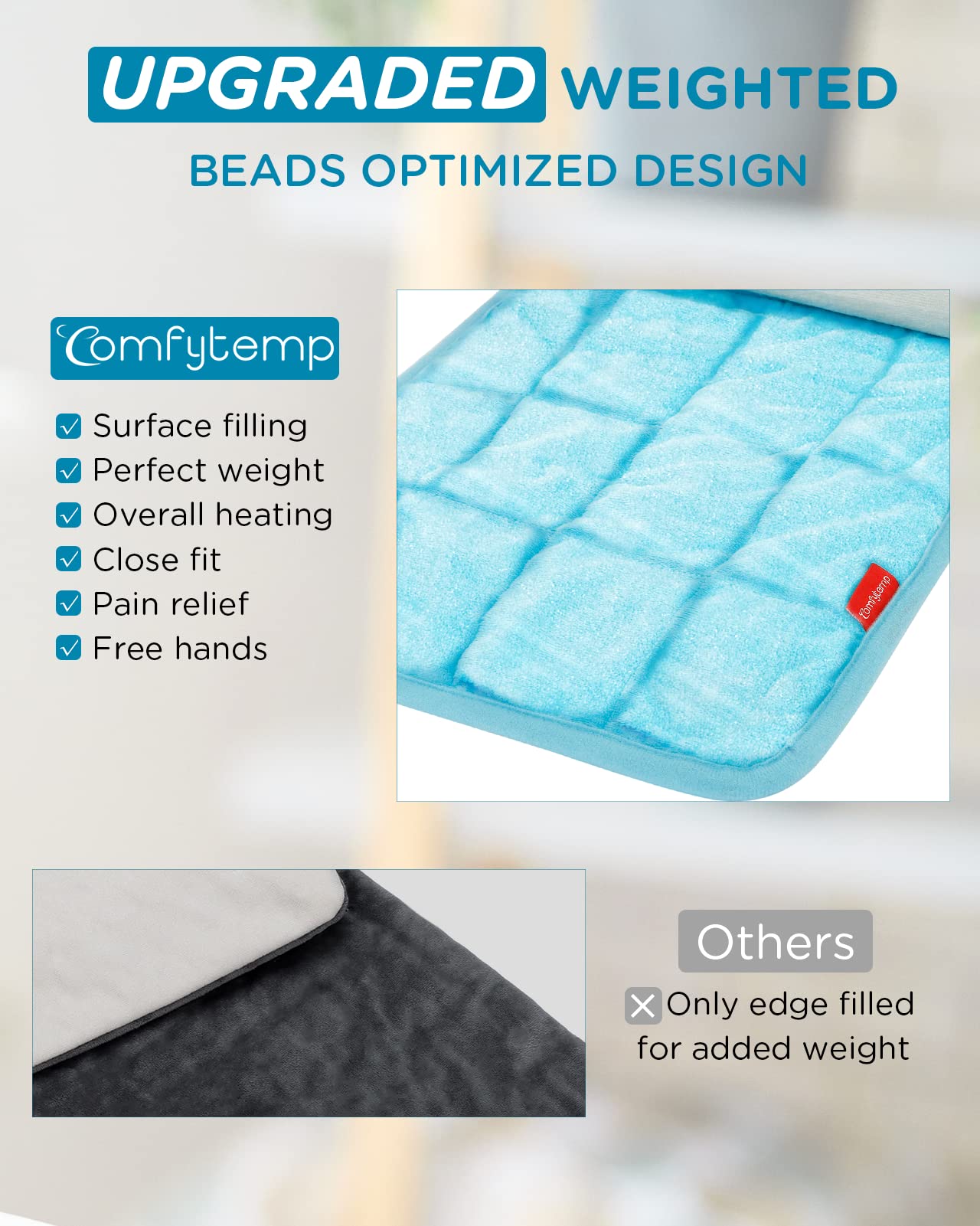 Comfytemp Weighted Heating Pad for Back Pain Relief, FSA/HSA Eligible 2.2lb Electric Heating Comfytemp buy supplements canada