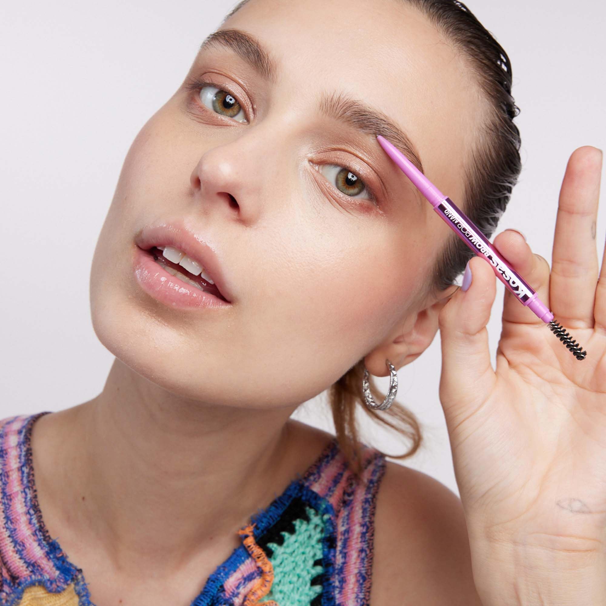 Kosas Brow Pop Nano Eyebrow Pencil – Ultra-Fine 1mm Micro Brow Pencil with Spoolie, Medium Brown Kosas buy supplements canada