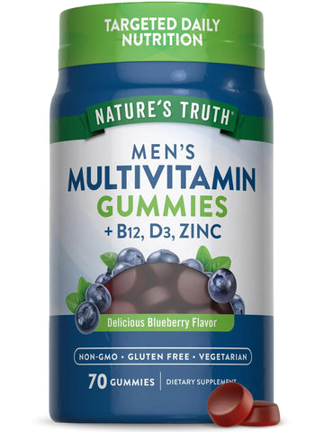 Nature's Truth Multivitamin for Men Gummies | 70 Count | Blueberry Flavor | with B12, D3 & Zinc | Nature's Truth buy supplements canada
