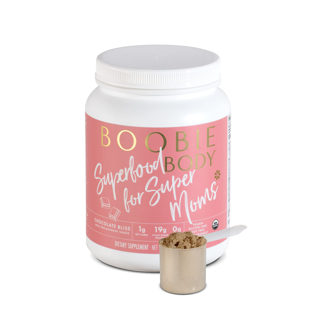 Boobie Body Organic Superfood Plant-Based Protein Shake, Chocolate Bliss, [23.4oz, 1 Tub] Boobie Brands buy supplements canada