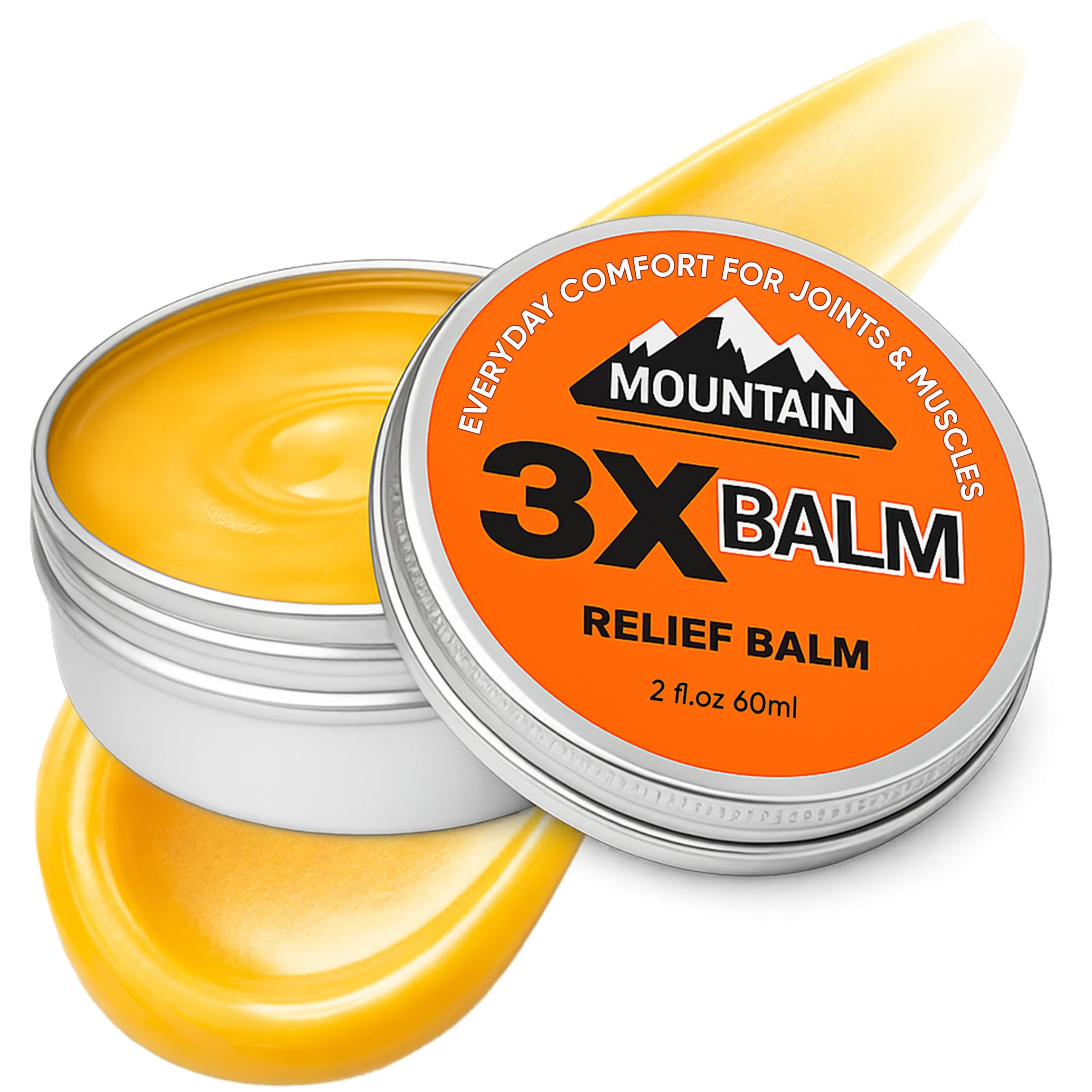 MOUNTAIN 3X 3X Relief Balm, 2.7fl Oz Relief Balm, with Natural Arnica & Camphor, Soothing Neck, Hands & Feet, Non-Greasy Formula, Fast Absorbing (1) MOUNTAIN 3X buy supplements canada