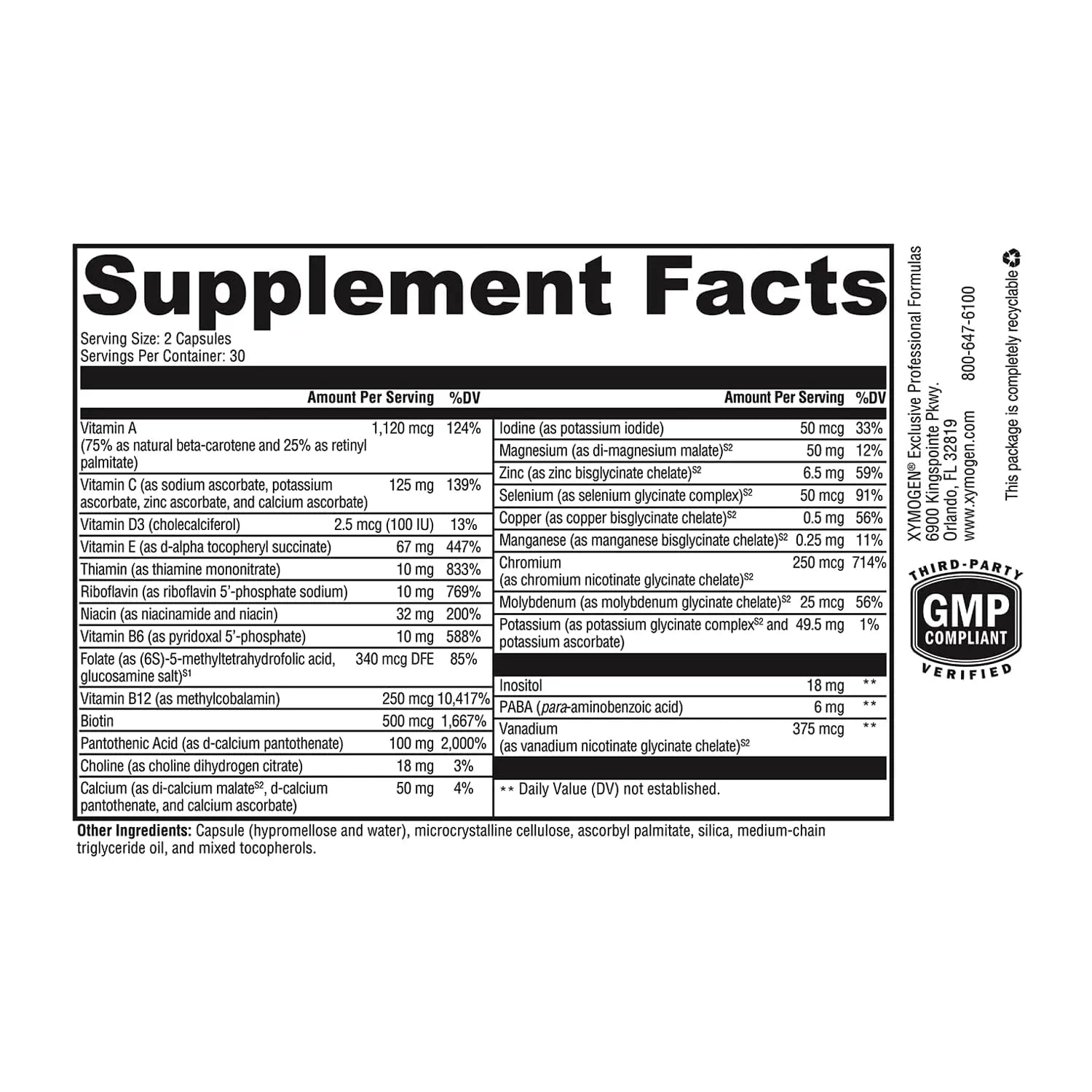 XYMOGEN ActivNutrients Without Iron - Multivitamin Multimineral for Wellness, Immune, Energy and Mood Support XYMOGEN buy supplements canada