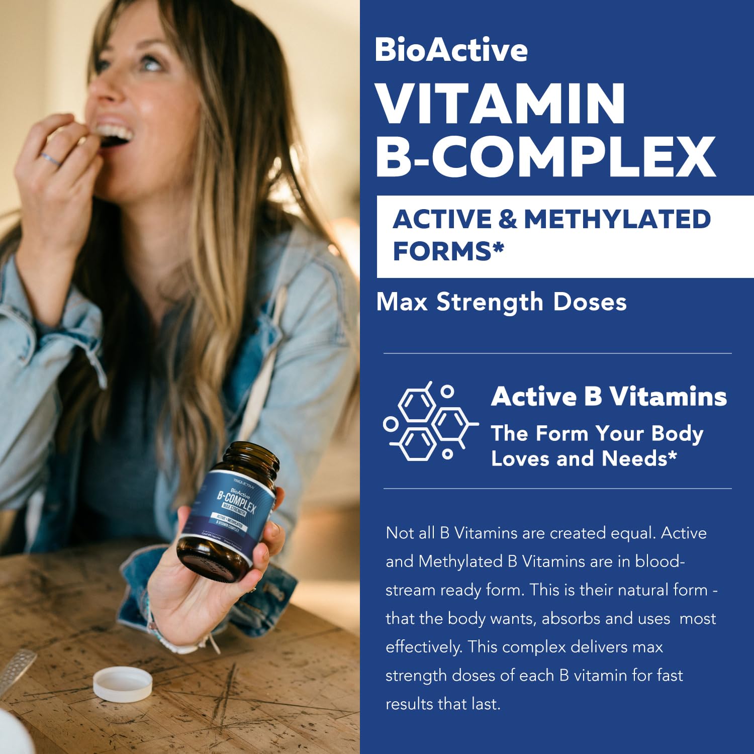 BioActive Vitamin B Complex - Blood Stream Ready, Methylated B Complex - Featuring Methylfolate, 3 BioActive Forms of B12, BenfoPure® B1 & Pantesin Triquetra Health buy supplements canada