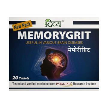 Patanjali Divya Memorygrit 20 Tablets Ayurvedic Supplement for Memory Focus and Brain Health Support (Pack of 1) patanjali buy supplements canada