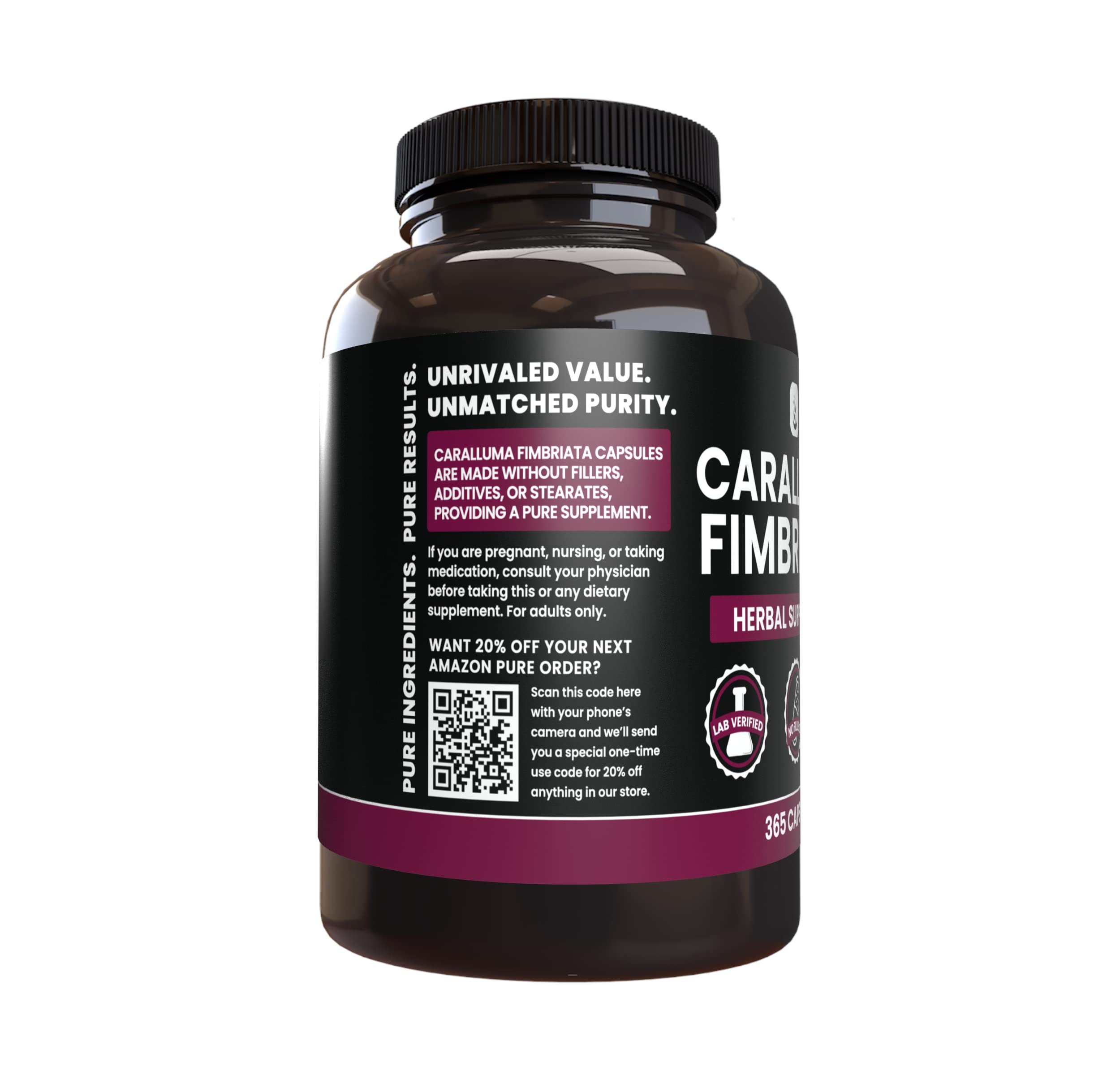 PURE ORIGINAL INGREDIENTS Caralluma Fimbriata (365 Capsules) No Magnesium Or Rice PURE ORIGINAL INGREDIENTS buy supplements canada