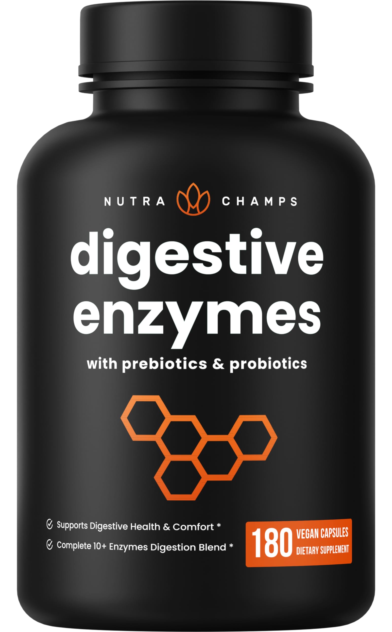 NutraChamps Digestive Enzymes with Probiotics and Prebiotics for Women & Men - 180 Vegan Capsules with Bromelain for Bloating & Optimal Gut Health NutraChamps buy supplements canada