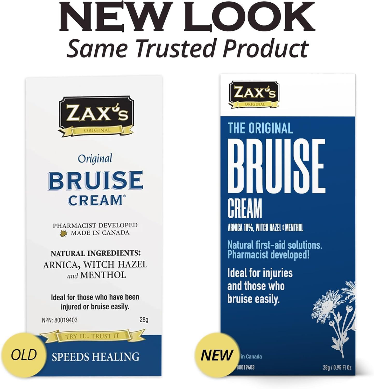 ZAX'S ORIGINAL Bruise Cream - Arnica and Witch Hazel Blend, Gentle on Skin, Plant-Based Ingredients for Skin Care - 28g ZAX'S ORIGINAL buy supplements canada
