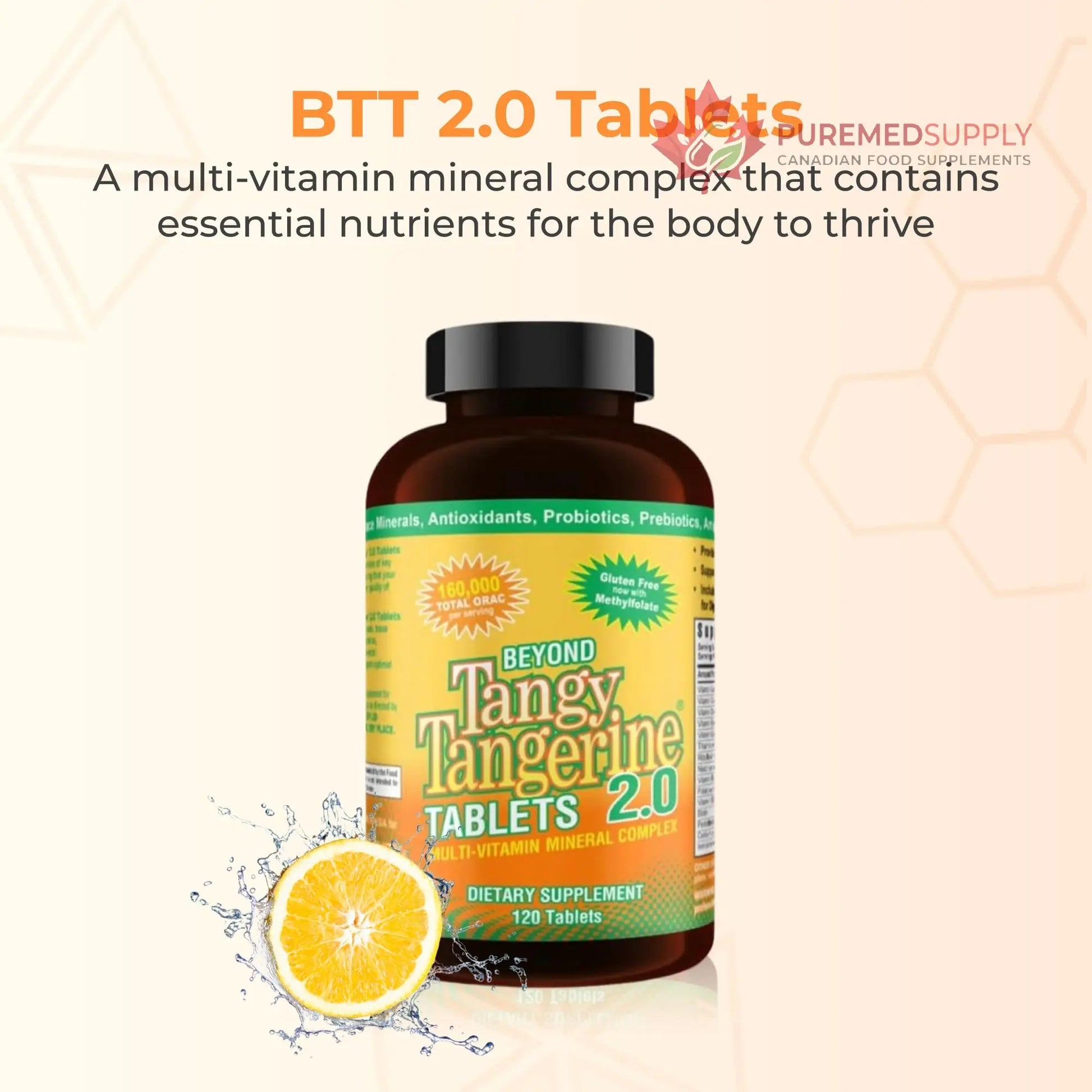 Youngevity Beyond Tangy Tangerine 2.0 Multi-Vitamin & Mineral Complex - Made with Natural & Whole Foods | 160,000 ORAC | 120 Tablets - 2-Pack Youngevity buy supplements canada