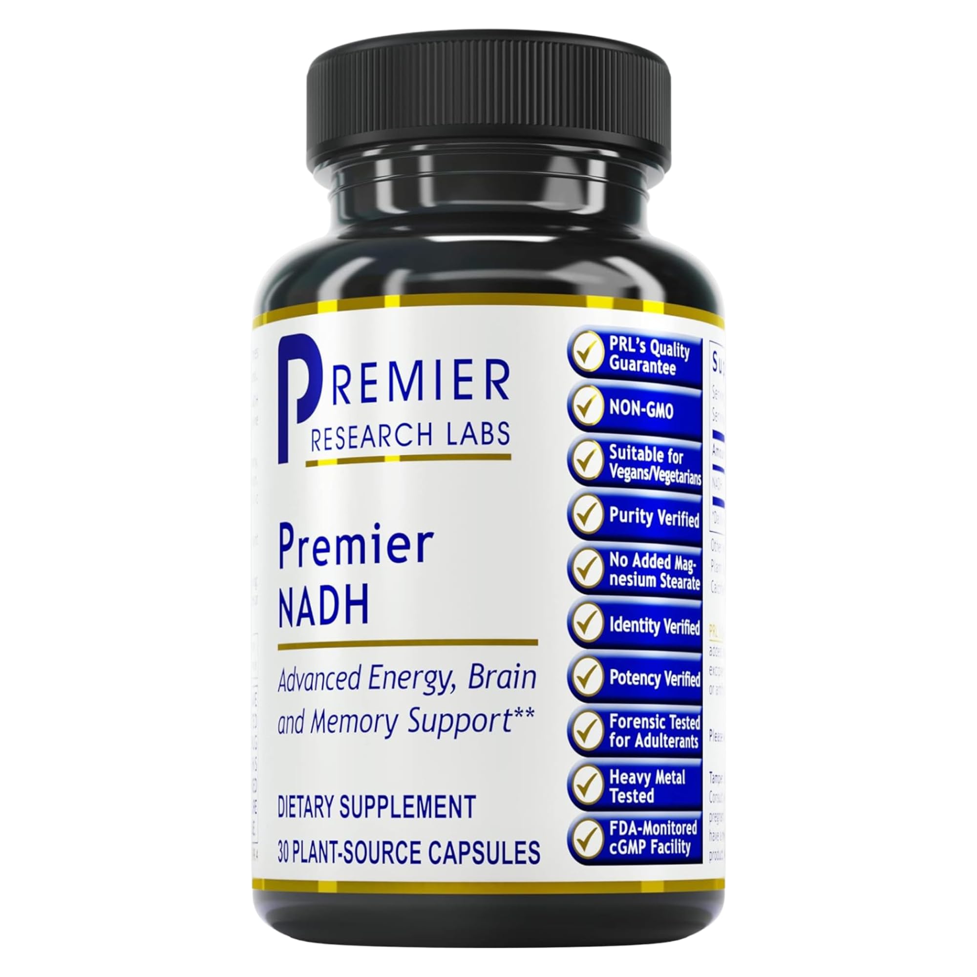 Premier Research Labs NADH - NADH Supplement, NAD Supplement for Men & Women, Nicotinamide Adenine Dinucleotide, Cell Regenerator, Respiratory Support - 30 Vegetarian Capsules Premier Research Labs buy supplements canada
