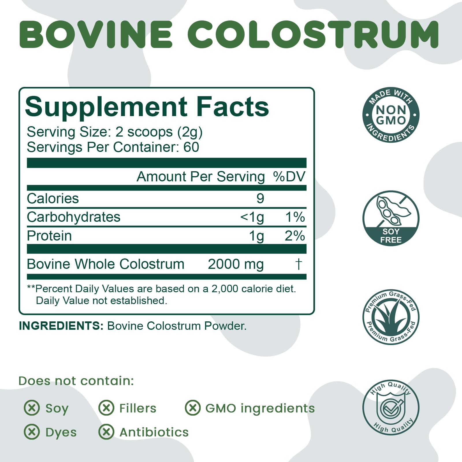 MICYDELAS Bovine Colostrum Supplement Powder 50% IgG Premium Bovine Colostrum for Gut Health Support, Immune Support, Muscle Recovery & Overall Wellness, Grass Fed, Non-GMO, Unflavored, 60 Servings MICYDELAS buy supplements canada