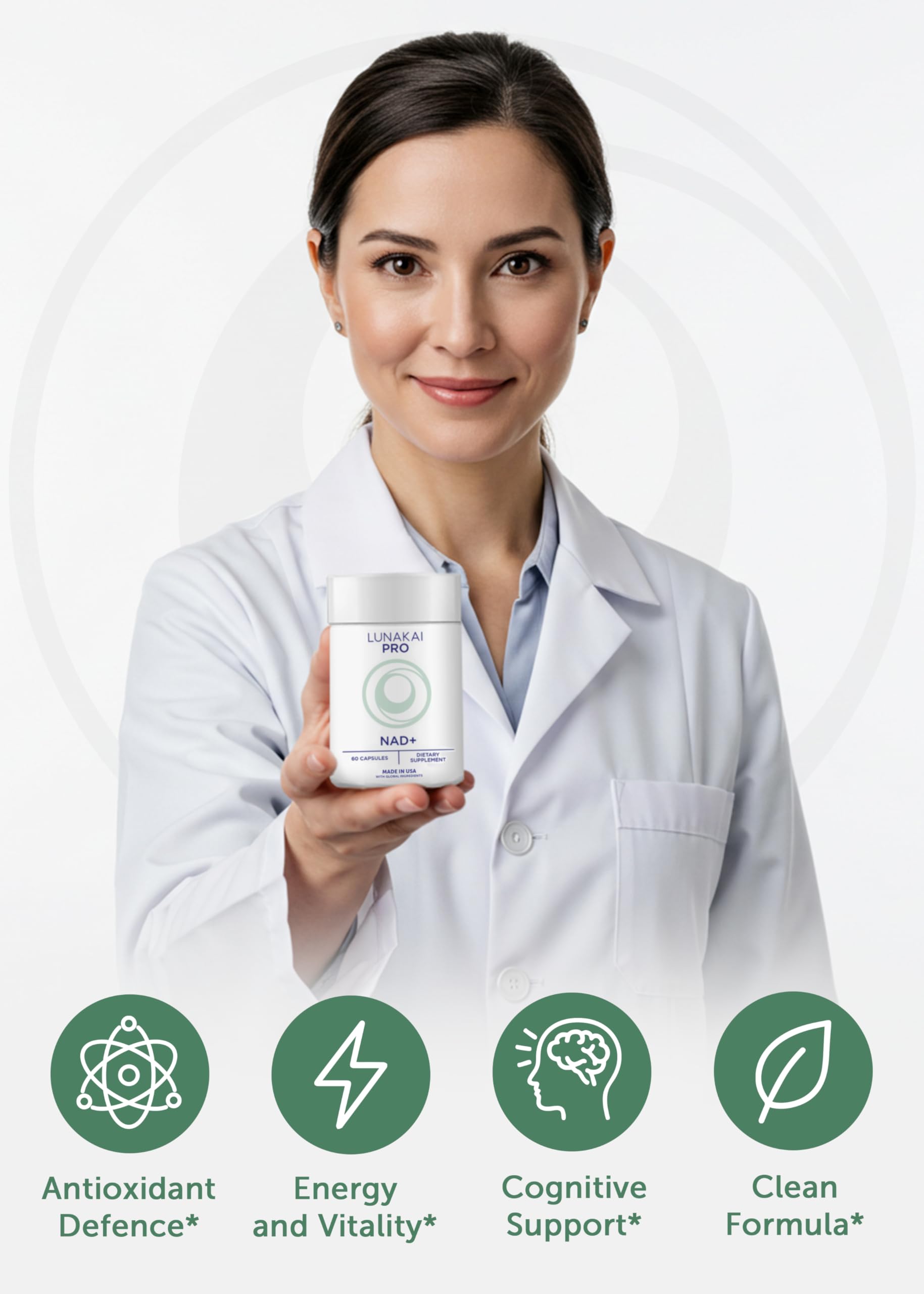 Lunakai PRO USA Made Dual-Pathway NAD+ Formula with NR & Resveratrol – Natural NAD Supplement for Women & Men – Healthy Aging & Cellular Health Support, 60ct Lunakai buy supplements canada