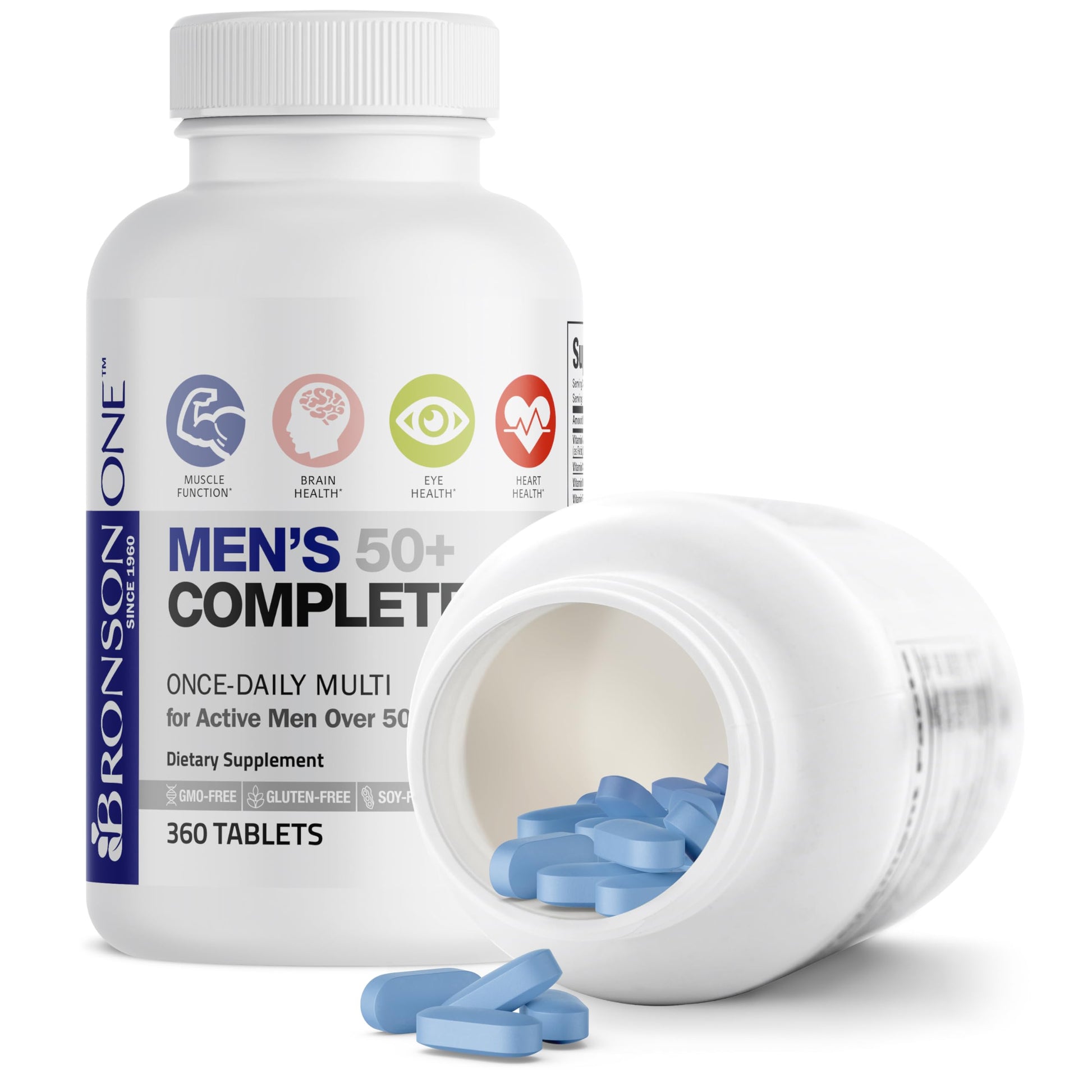 Bronson ONE Daily Mens 50+ Complete Multivitamin Multimineral, 360 Tablets Bronson buy supplements canada