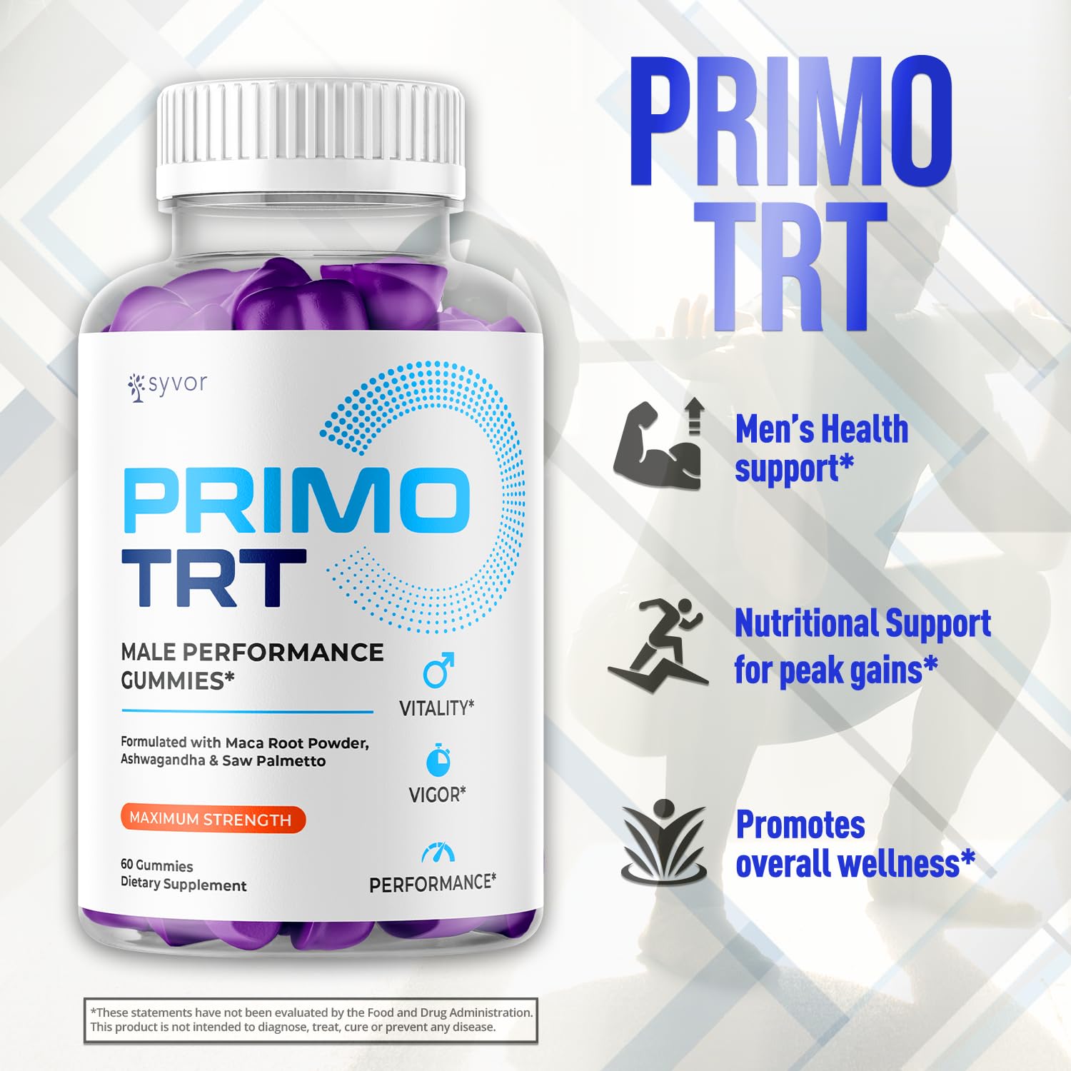 (2 Pack) Primo TRT Gummies for Men, Official Primo TRT Male Performance Gummys with Maximum Strength Ingredients, Advanced PrimoTRT Male Health Support Supplement with Premium Vitamins (120 Gummies) S.O Labs buy supplements canada