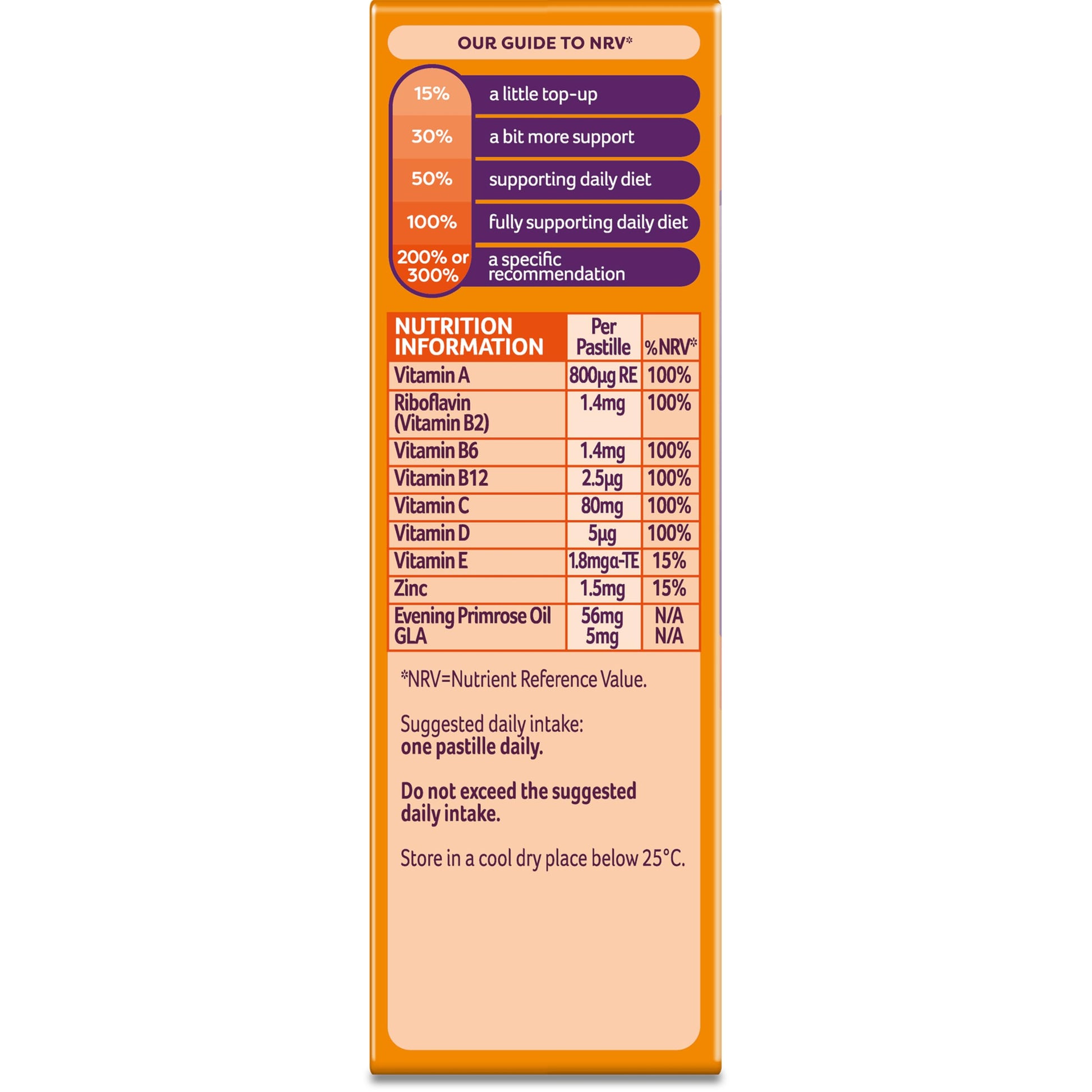 Bassetts Vitamins 12-18 EPO Orange & Passion Fruit 30's, 94.2 g, Orange and passionfruit Bassetts Vitamins buy supplements canada