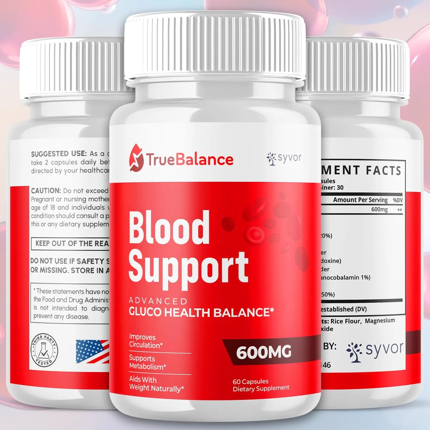 (3 Pack) True Balance Capsules, Official TrueBalance Glycogen Support Pills with All Natural Ingredients, Advanced Formula Support Supplement with Max Strength Vitamins for Women & Men (180 Capsules) Syvor buy supplements canada