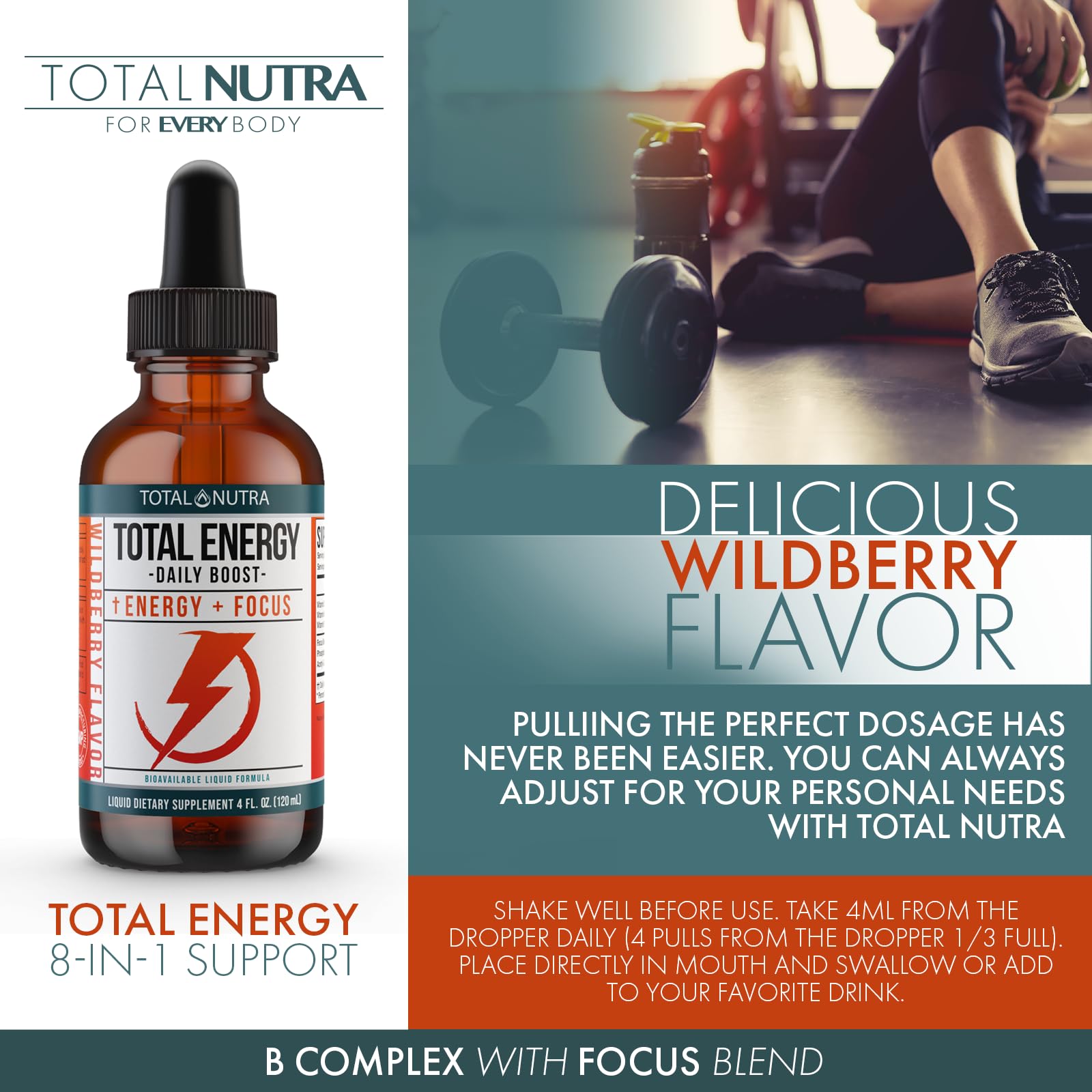 Extra Strength Vitamin B Complex Drops- B Vitamins B12, B6, B3- Vegan and Non GMO Total Nutra buy supplements canada