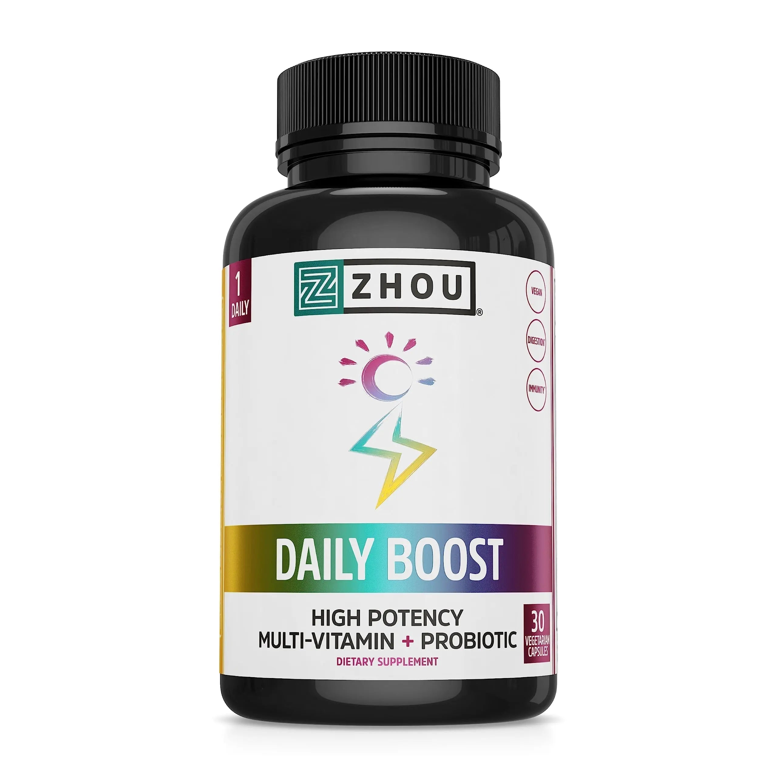 Zhou Daily Boost - Probiotic Multivitamin for Women & Men, Immune Support, Antioxidant & Eye Health Supplement with Vitamin A, Vitamin C ZHOU buy supplements canada