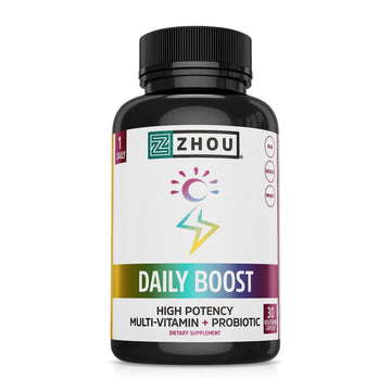Zhou Daily Boost - Probiotic Multivitamin for Women & Men, Immune Support, Antioxidant & Eye Health Supplement with Vitamin A, Vitamin C ZHOU buy supplements canada