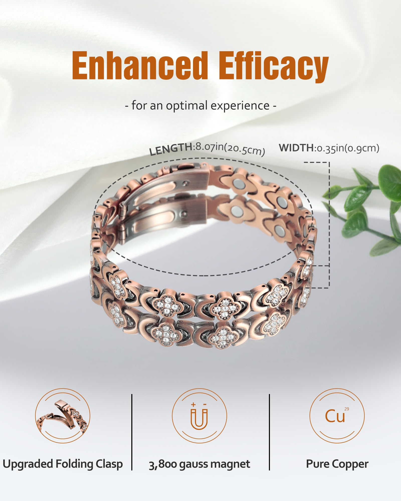 Jecanori Women's Pure Copper Bracelet, Ultra Strength Magnetic Copper Bracelets for Women Jecanori buy supplements canada