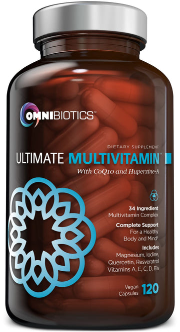 OmniBiotics Ultimate Daily Multivitamin for Women & Men – 34 Essential Ingredients Including Vitamin A, C, D, E, B6, B12, Biotin, Zinc – 120 Vegan Capsules OmniBiotics buy supplements canada