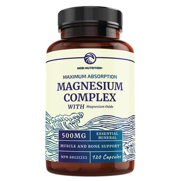 Magnesium Citrate Complex | 500 MG | High Absorption Formula | Calm, Relaxation Nobi Nutrition buy supplements canada