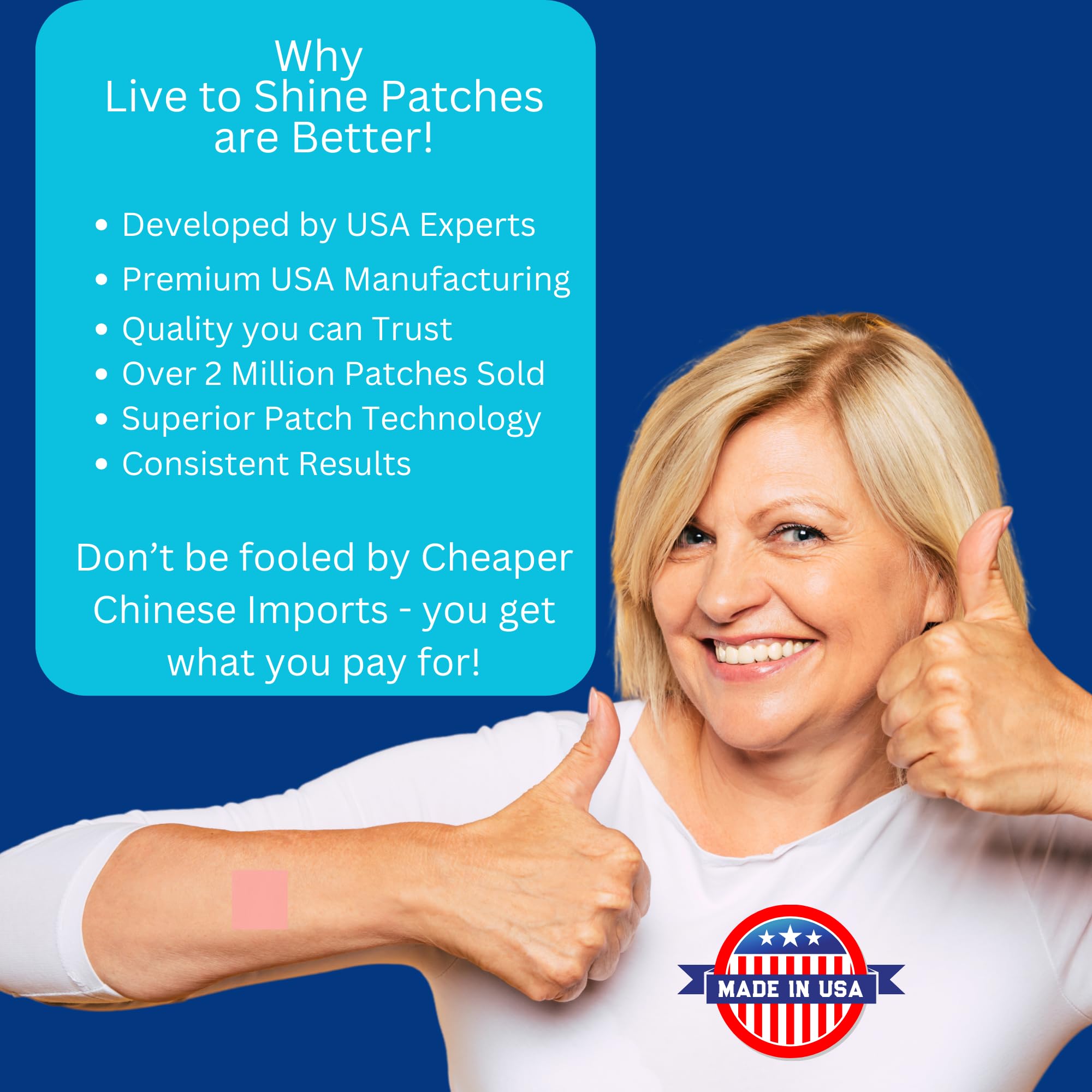 Magnesium Patches for Men and Women - Sleep Support & Relaxation, Muscle Recovery, Nerve Function - USA Made - 30 Premium Fast-Acting, Slow-Release Patches - Live To Shine Live To Shine buy supplements canada