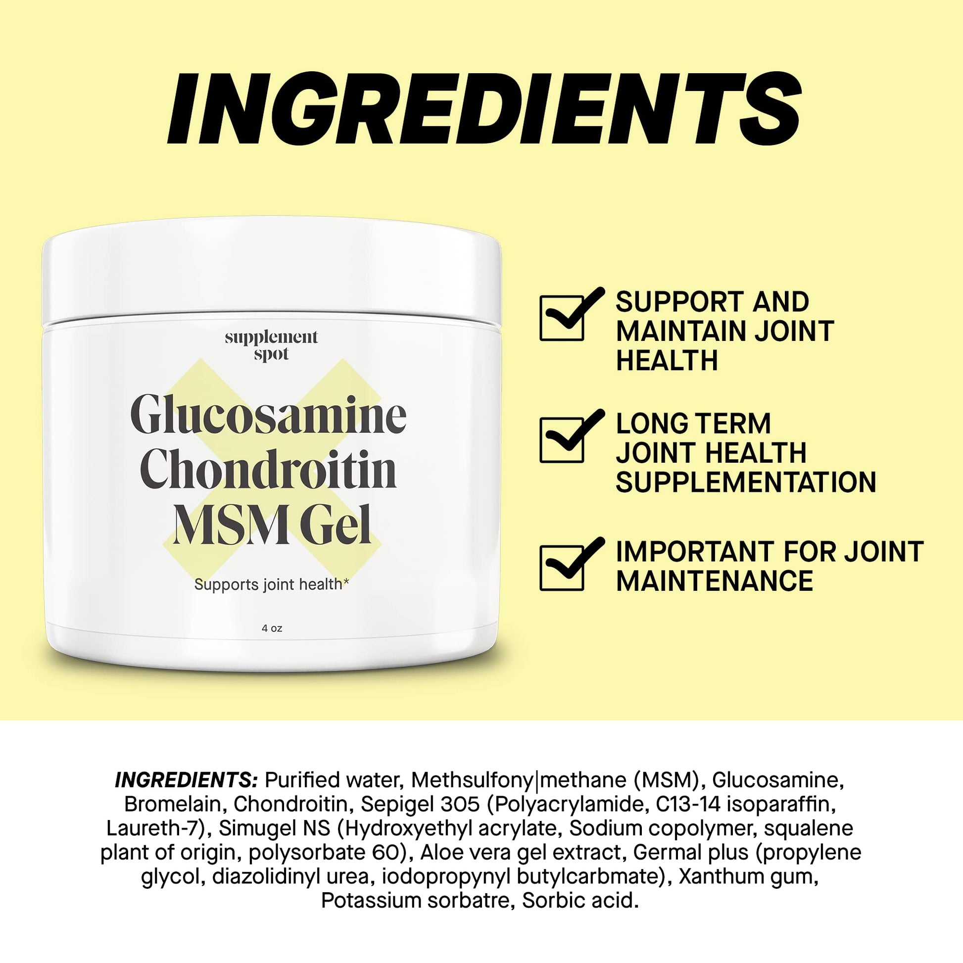 Supplement Spot Capsaicin Roll-On Cream 0.075% - Glucosamine Chondroitin MSM Gel with Bromelain – Joint & Muscle Care Bundle Supplement Spot buy supplements canada