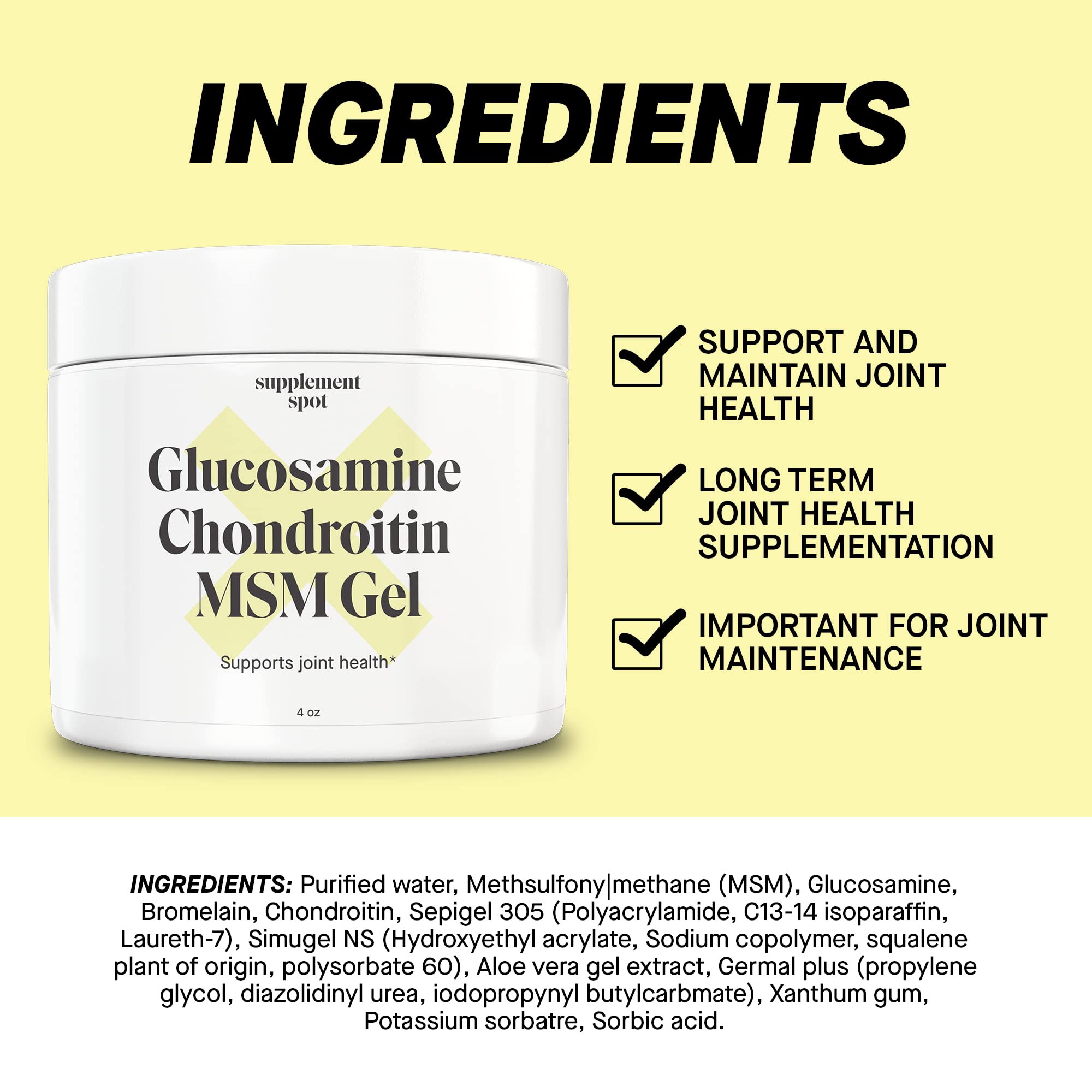 Supplement Spot Capsaicin Roll-On Cream 0.075% - Glucosamine Chondroitin MSM Gel with Bromelain – Joint & Muscle Care Bundle Supplement Spot buy supplements canada