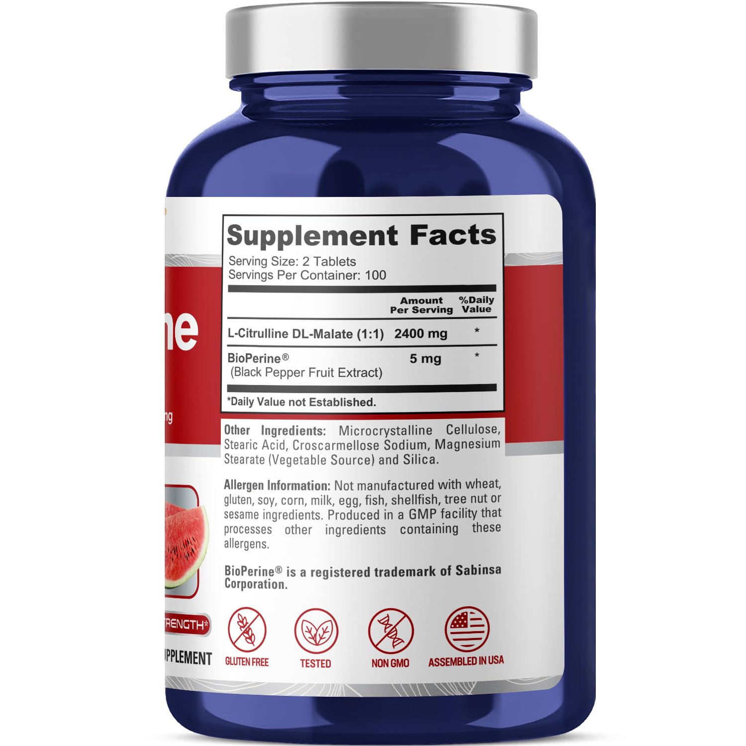 NusaPure L-Citrulline 2,400mg 200 Vegetarian Tablets (Non-GMO, Gluten Free) NusaPure buy supplements canada