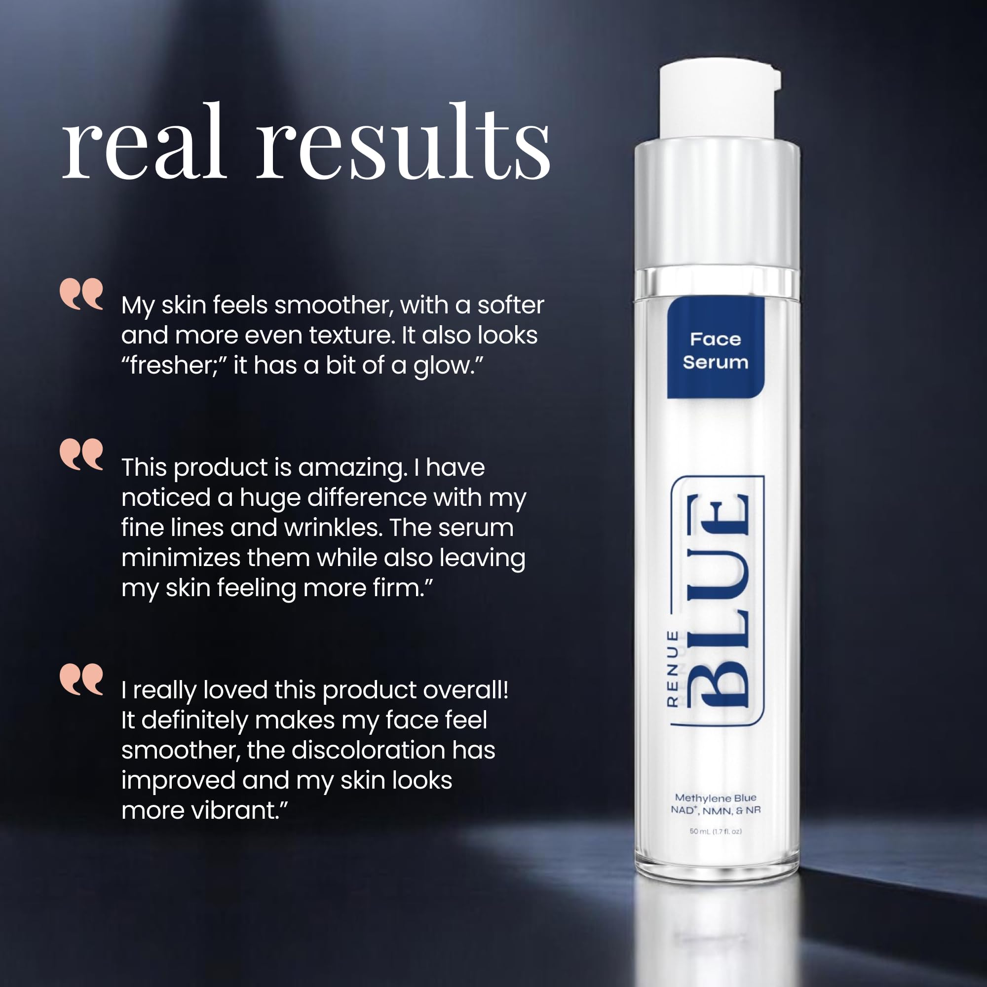 Renue Blue Methylene Blue Face Serum - Liposomal NAD+ Complex and Nutrients for Skin Rejuvenation, Deep Hydration, and Anti-Aging Support Renue By Science buy supplements canada