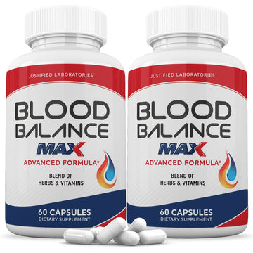 Justified Laboratories (2 Pack Blood Balance Max 1295MG Formula Supplement Pills Justified Laboratories buy supplements canada