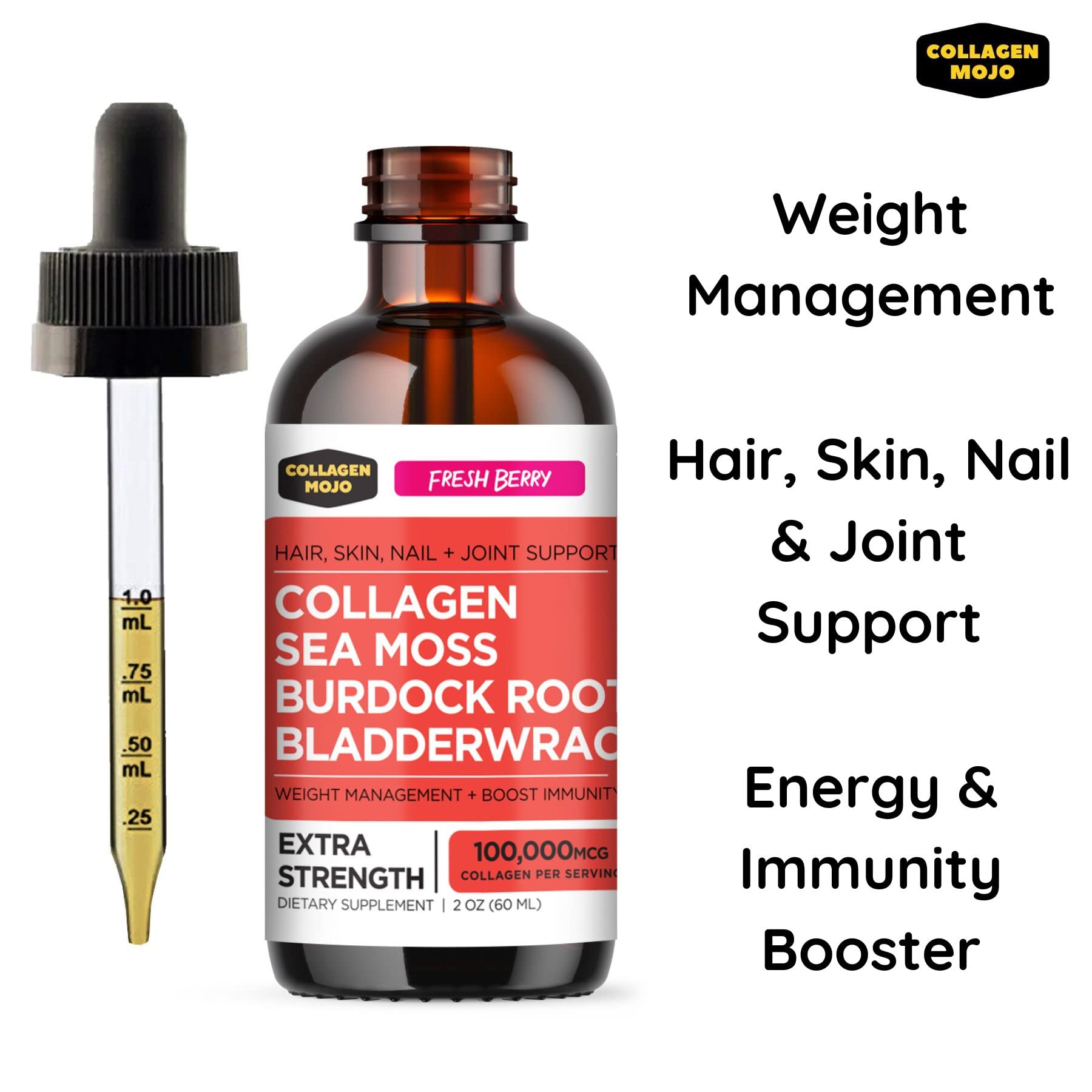 Collagen Mojo Liquid Collagen Peptides with Sea Moss, Burdock Root & Bladderwrack Collagen Mojo buy supplements canada
