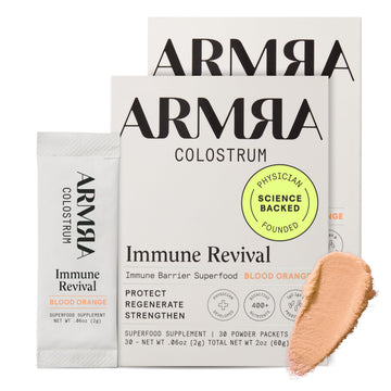 ARMRA Colostrum Powder | Blood Orange | Gut Health & Bloating | Skin & Hair | Immunity | Keto, Gluten & Fat-Free | 60 Servings ARMRA buy supplements canada