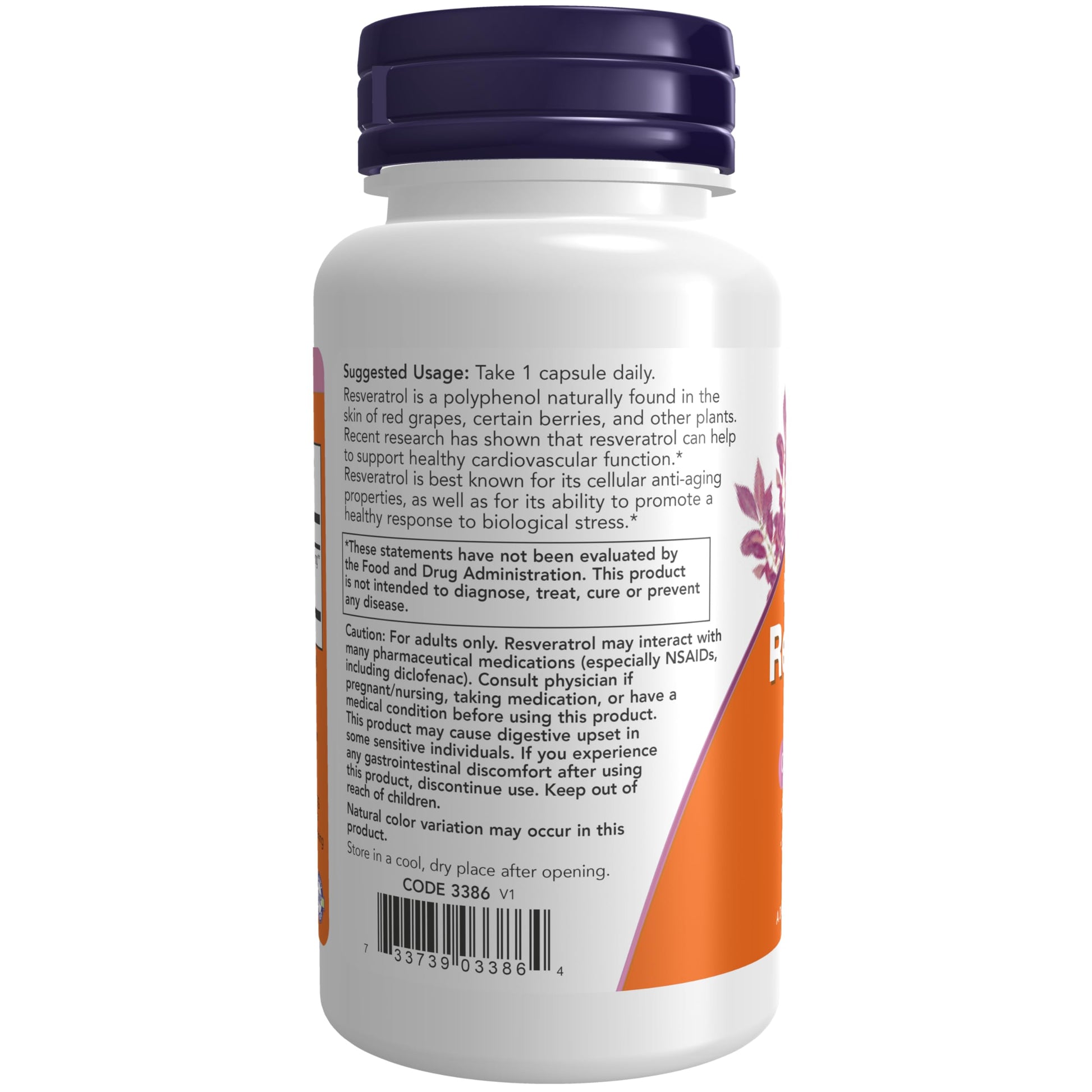 NOW Supplements, Extra Strength Resveratrol 350mg, Natural Trans Resveratrol from 700 mg NOW buy supplements canada