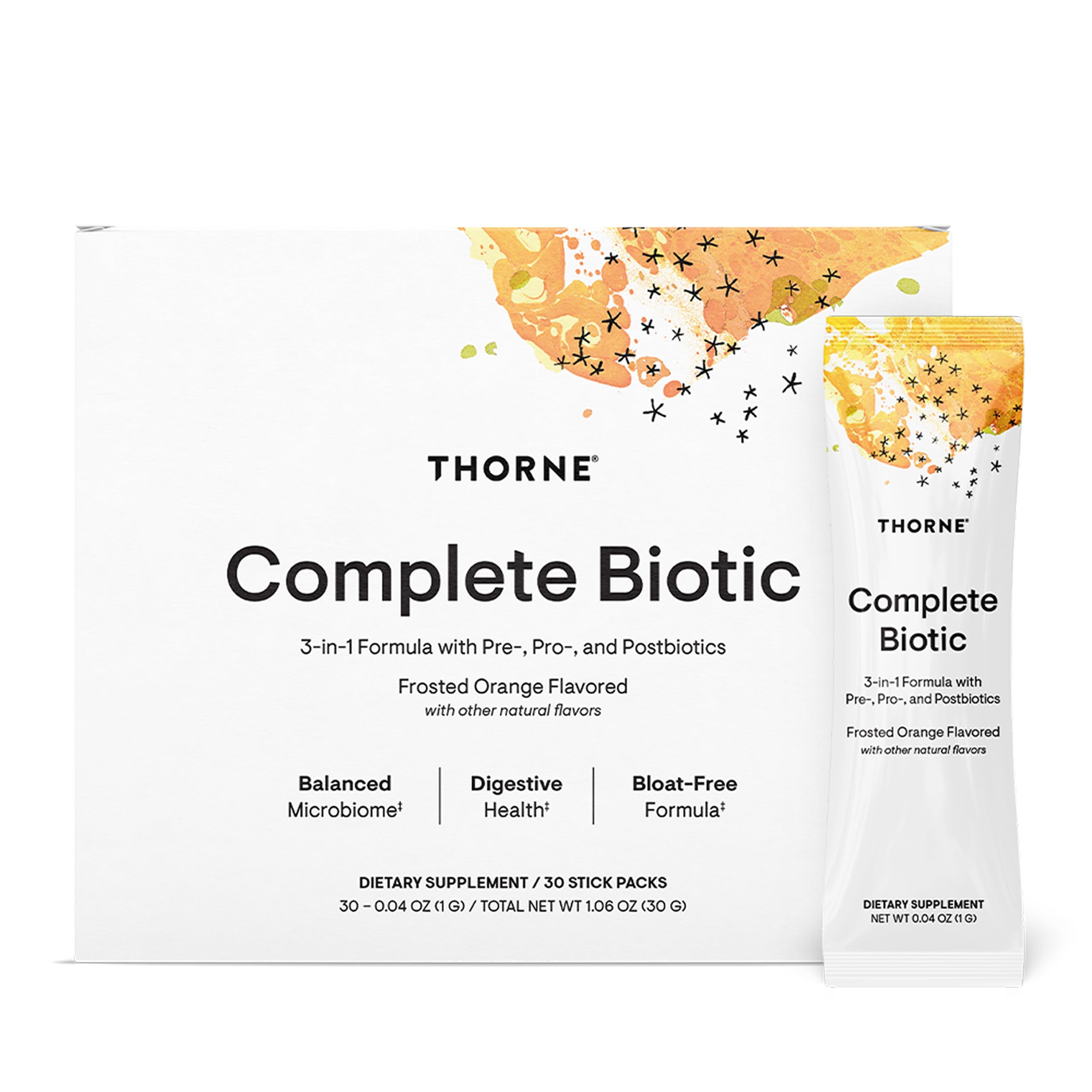 THORNE - Complete Biotic - Probiotic, Prebiotic & Postbiotic for Women, Men & Kids - Supports Gut, Digestive & Immune Health* - Occasional Constipation, Diarrhea, Gas & Bloating Relief* - 30 Servings THORNE buy supplements canada