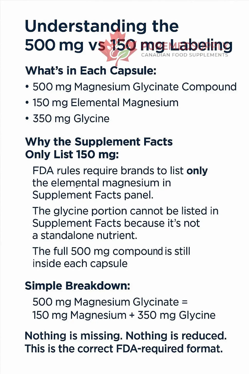 Magno-Humphries Magnesium Glycinate 500 mg - 100 Capsules | Gentle Chelated Form | Muscle, Nerve & Bone Support | Dietary Supplement | GMP Manufactured in The USA Magno-Humphries buy supplements canada