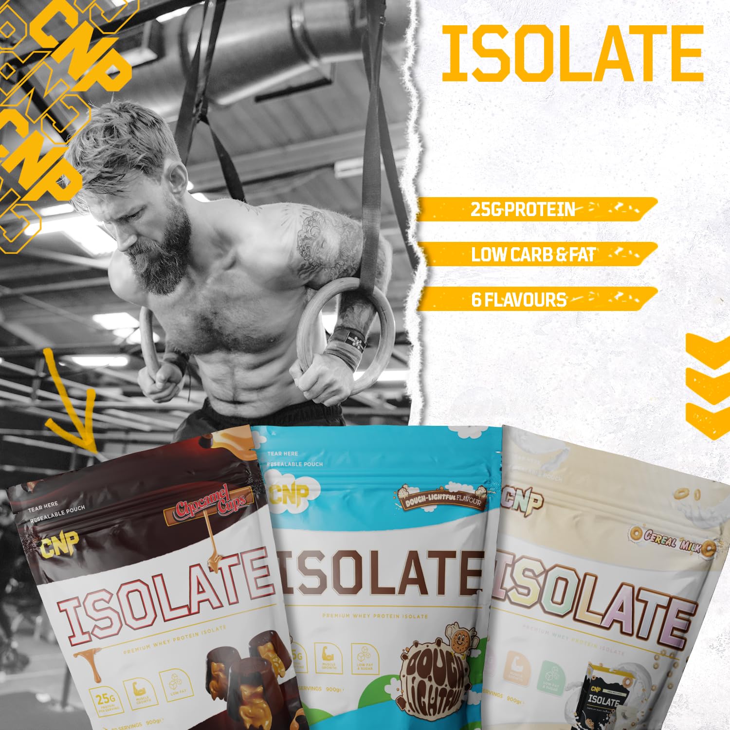 CNP Professional Isolate, Premium Whey Protein Isolate, 26g Protein, 1.6kg & 900g, 53/30 Servings CNP Professional buy supplements canada