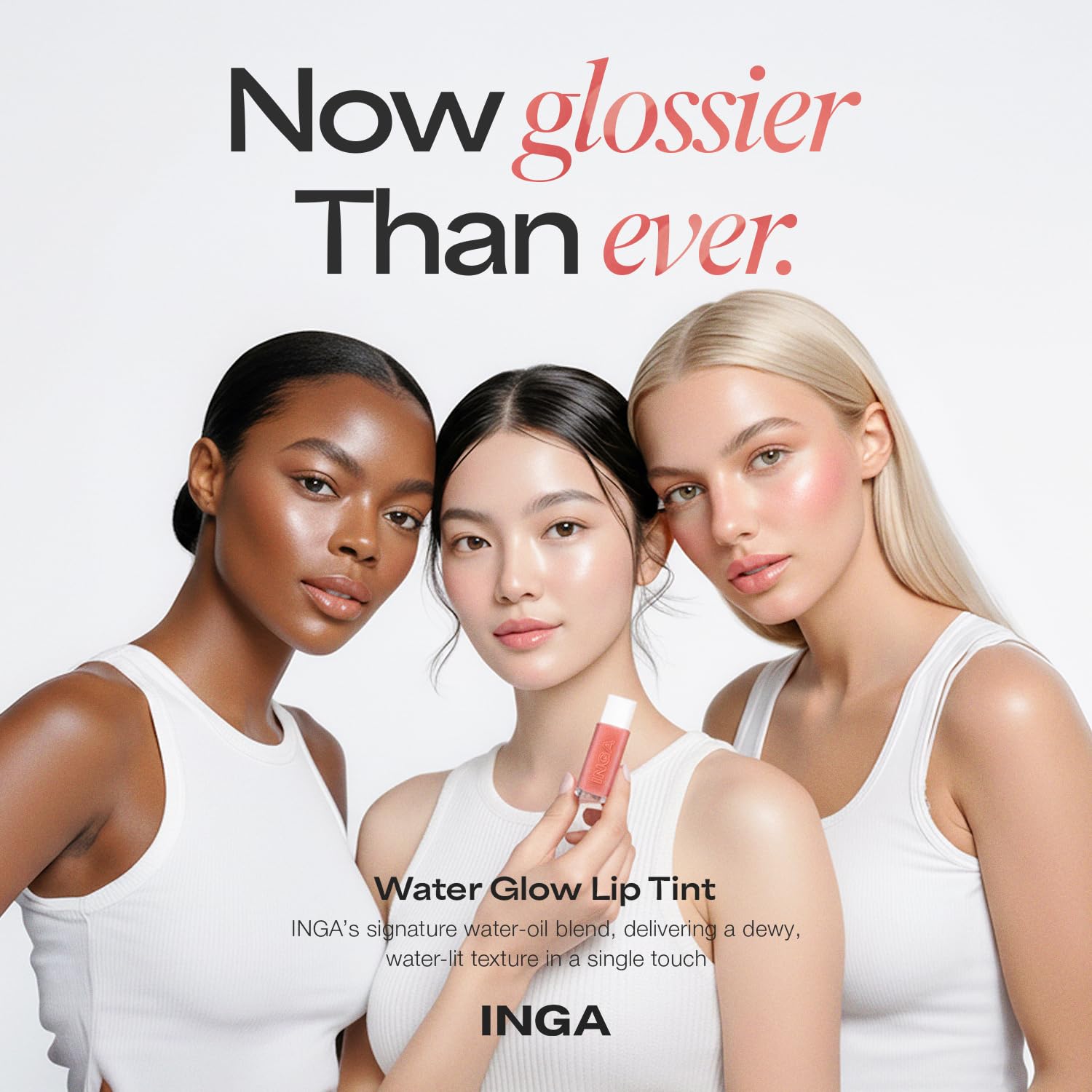 INGA Water Glow Lip Tint | Hydrating, Glossy Korean Lip Tint with Sheer Color & Glass-Like Shine | Long-Lasting, Non-Sticky Korean Lip Stain (RICH SALMON) INGA buy supplements canada