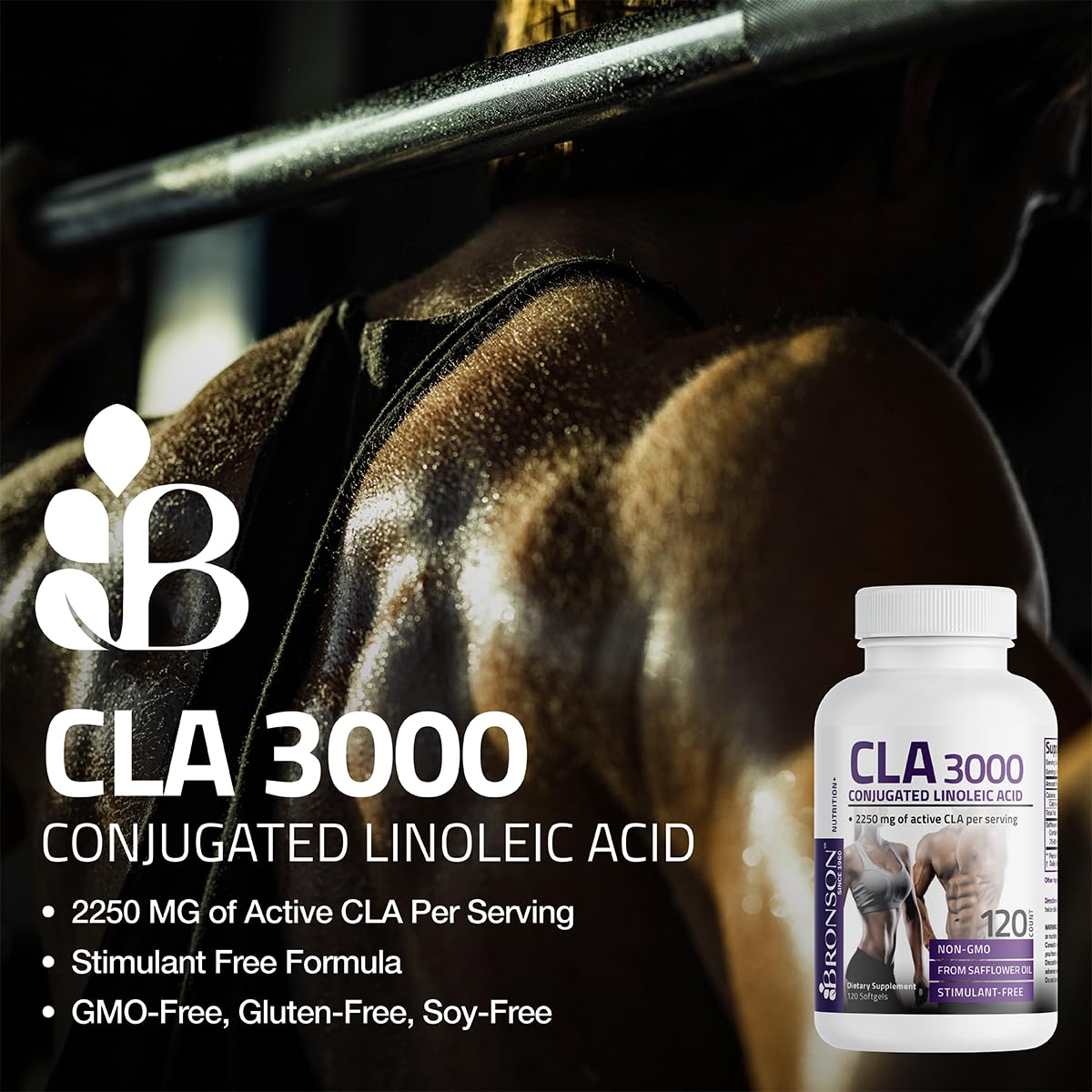 Bronson CLA 3000 Extra High Potency Supports Healthy Weight Management Lean Muscle Mass Non-Stimulating Bronson buy supplements canada