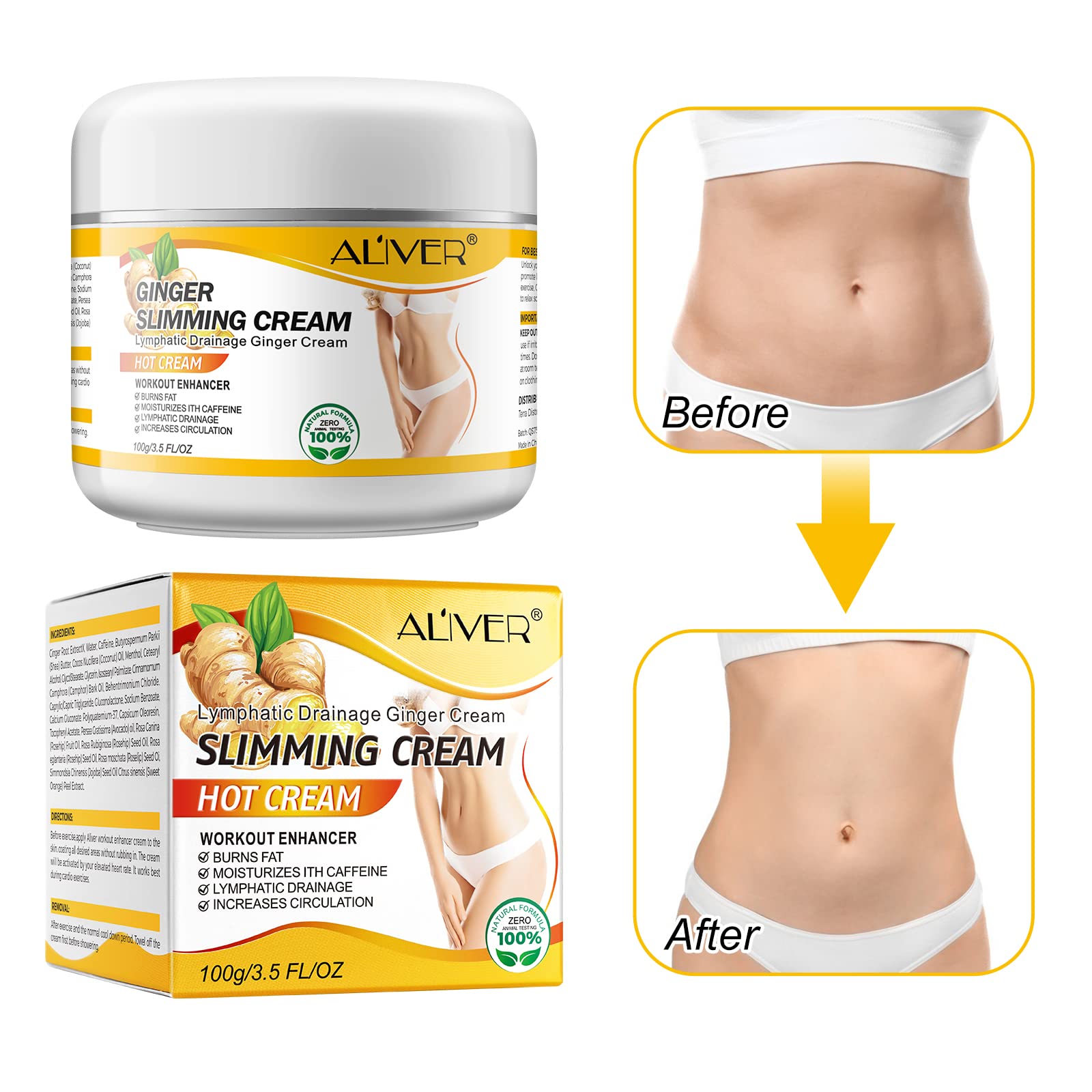 VOGSIG Anti Cellulite Slimming Cream Gel, Hot Cream, Ginger Fat Burning Weight Loss Full VOGSIG buy supplements canada