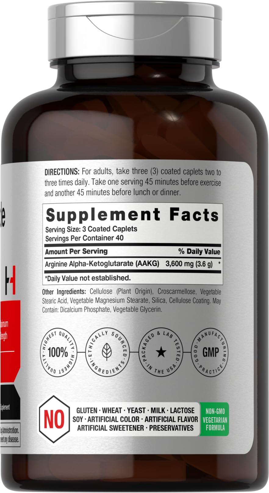 Horbäach Nitric Oxide Max 3600mg | 120 Caplets | with Arginine AAKG for Men and Women | Vegetarian, Non-GMO Horbäach buy supplements canada