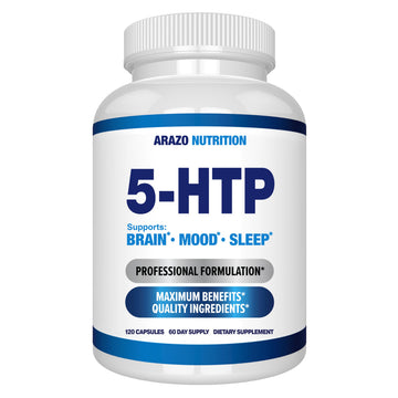 5-HTP 200 MG Per Serving Plus Calcium for Mood, Sleep – Supports Calm and Relaxed Mood – 99% High Purity – 120 Capsules – Arazo Nutrition Arazo Nutrition buy supplements canada