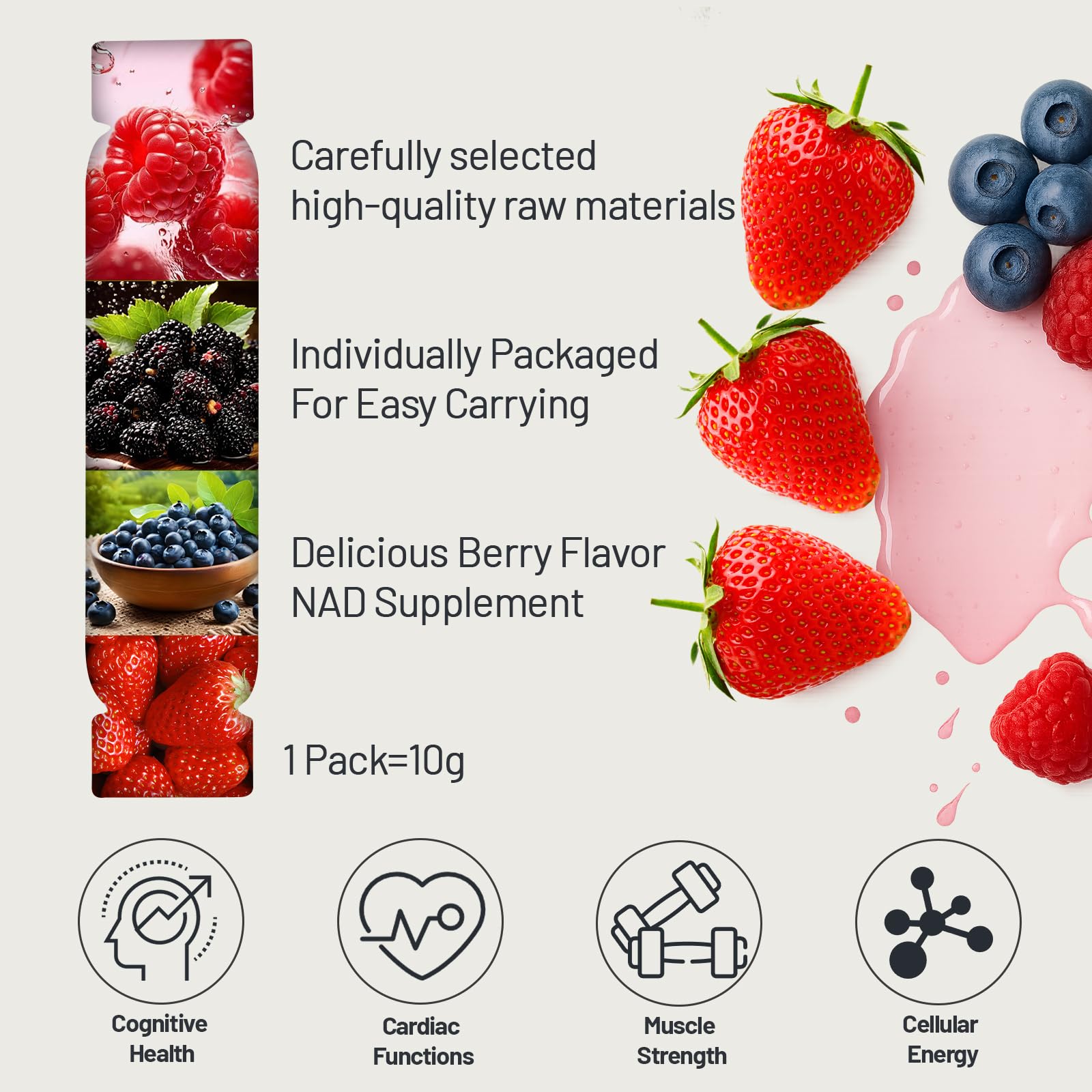 NAD Supplement 1000mg with Resveratrol Pure Organic Liquid Packets - Nicotinamide Riboside Supplements with PQQ - Liposomal NAD+ Berry Flavor Drink - Cellular Energy & Anti-Aging Support, 30 Packs YYURAURB buy supplements canada
