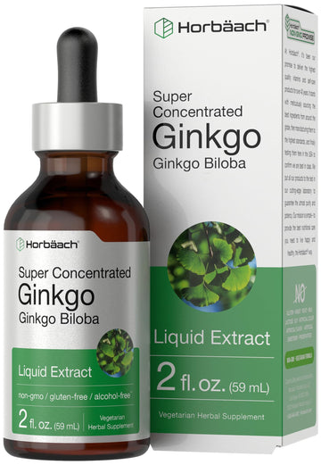 Ginkgo Biloba Extract Liquid 2 fl oz | Alcohol-Free Herb Supplement | Vegetarian Horbäach buy supplements canada