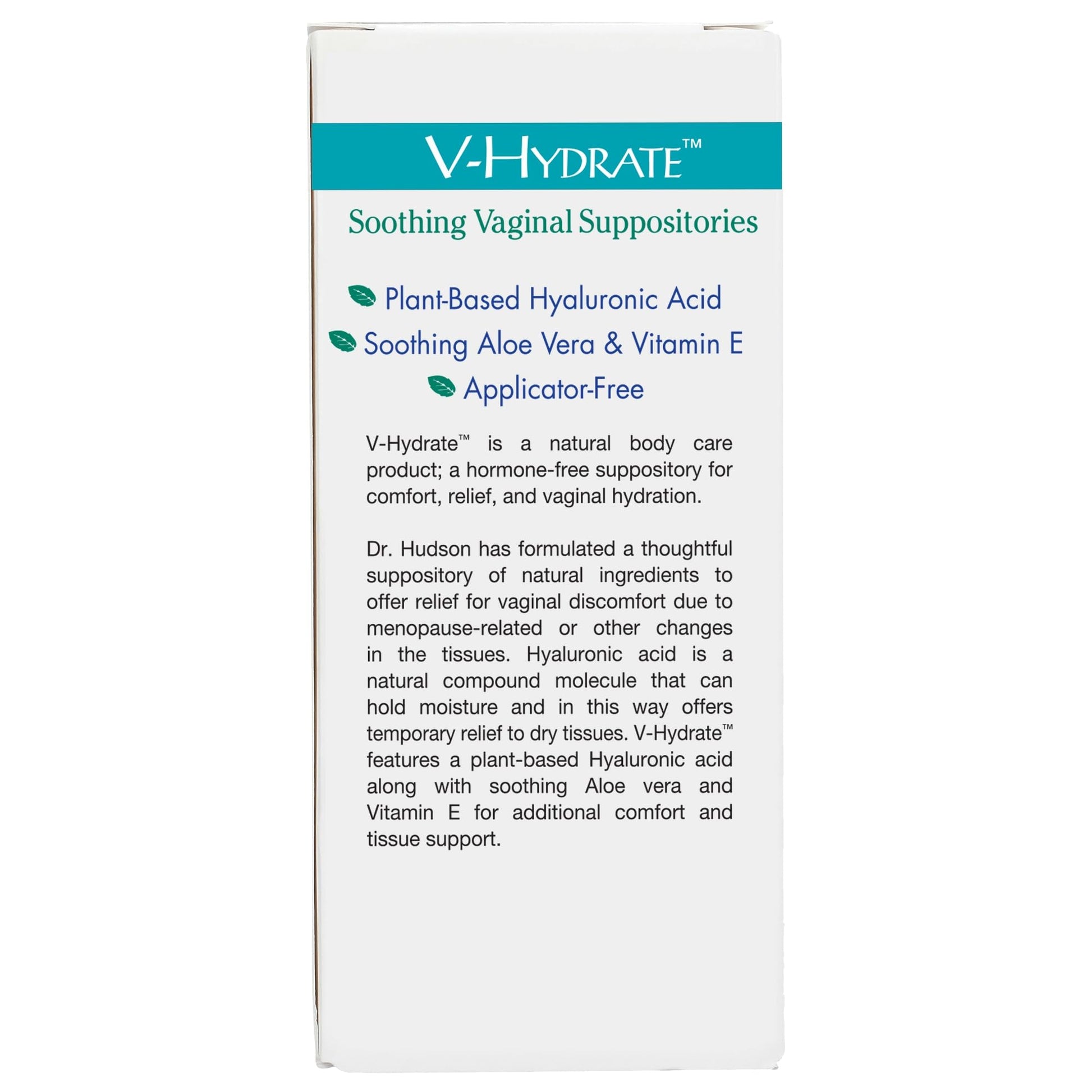 Vitanica V-Hydrate, Hyaluronic Acid Vaginal Suppositories for Comfort and Vaginal Hydration with Aloe Vera and Vitamin E, Hormone-Free & Drug-Free, Vegan, 2 Month Supply, 24 Count Vitanica buy supplements canada