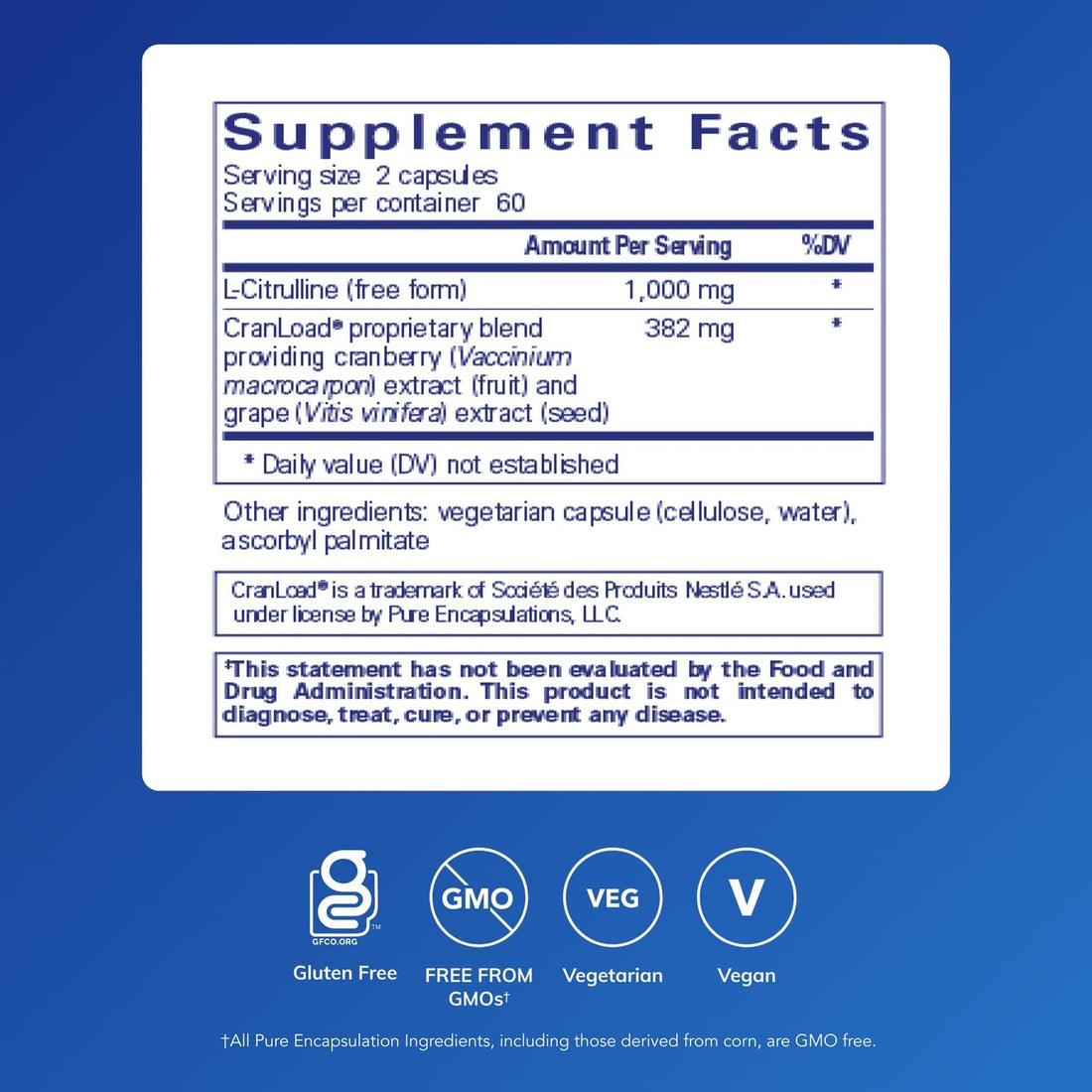 Pure Encapsulations Nitric Oxide Ultra (Capsules) - Supplement Supports Nitric Oxide Production, Healthy Blood Flow & Vascular Health - with L-Citrulline & CranLoad Cranberry Extract - 120 Capsules Pure Encapsulations buy supplements canada