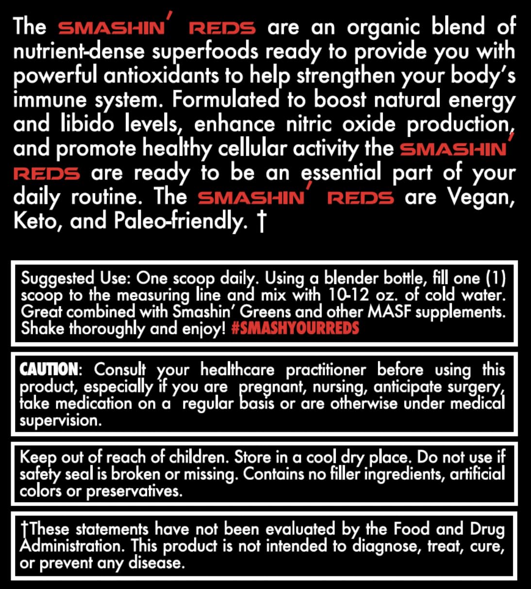 MASF Smashin' Reds Organic Superfood Supplements - 15 Servings - NSF Sport, Super Reds for Digestive Health, Energy, Endurance, Beet Root, Maca, Turmeric, Ginger, Acai, Nitric Oxide Production MASF buy supplements canada