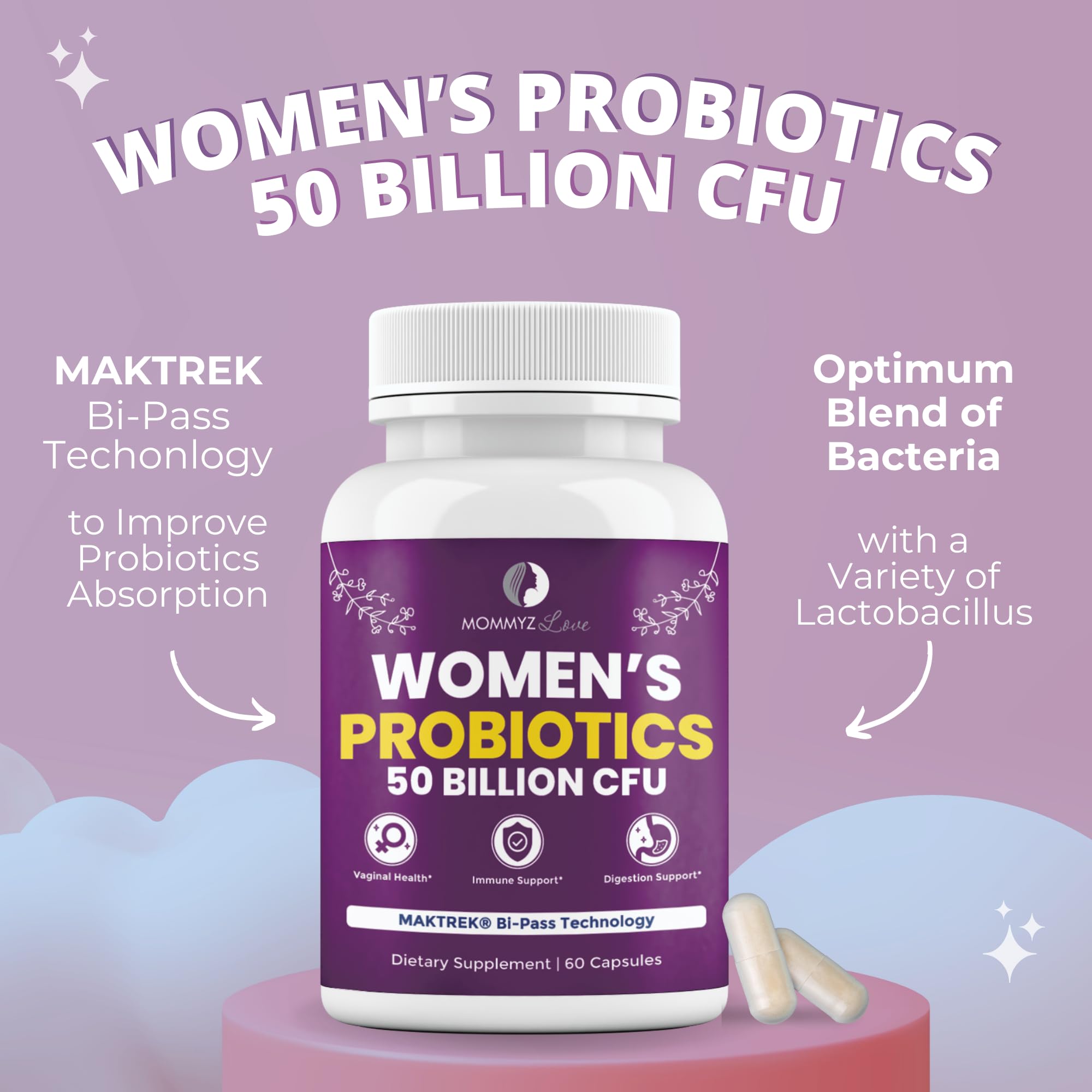 Probiotics for Vaginal Probiotics for Vaginal Odor Control, Balanced PH Levels Plus Apple Cider Vinegar Gummies Mommyz Love buy supplements canada
