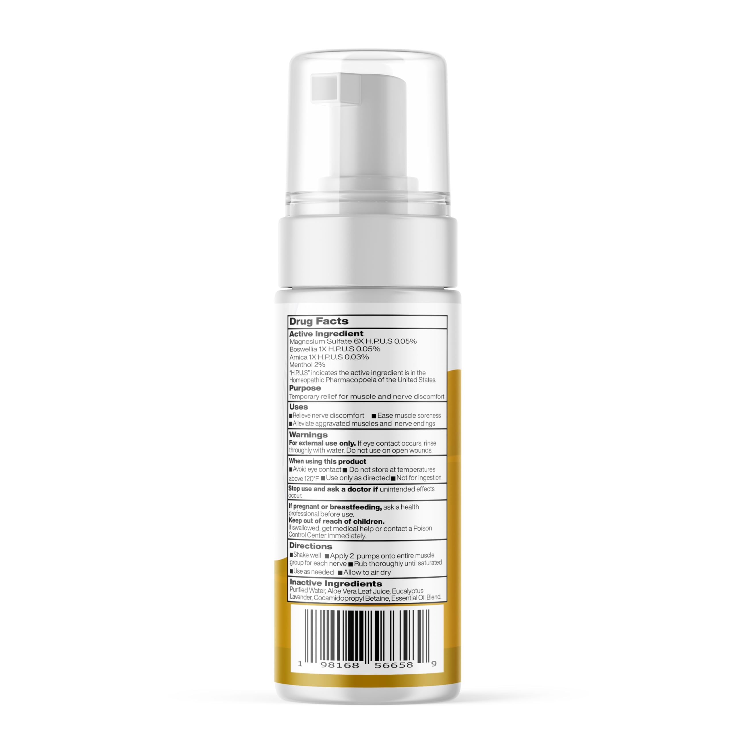 Seagenix Nerve Relief Muscle Foam - Nerve Spray Magnesium - Arnica - Boswellia - Menthol Formula - Nerve and Muscle Relief – Fast-Acting with Magnesium Sulfate - 150 ml - 1 Count Seagenix buy supplements canada